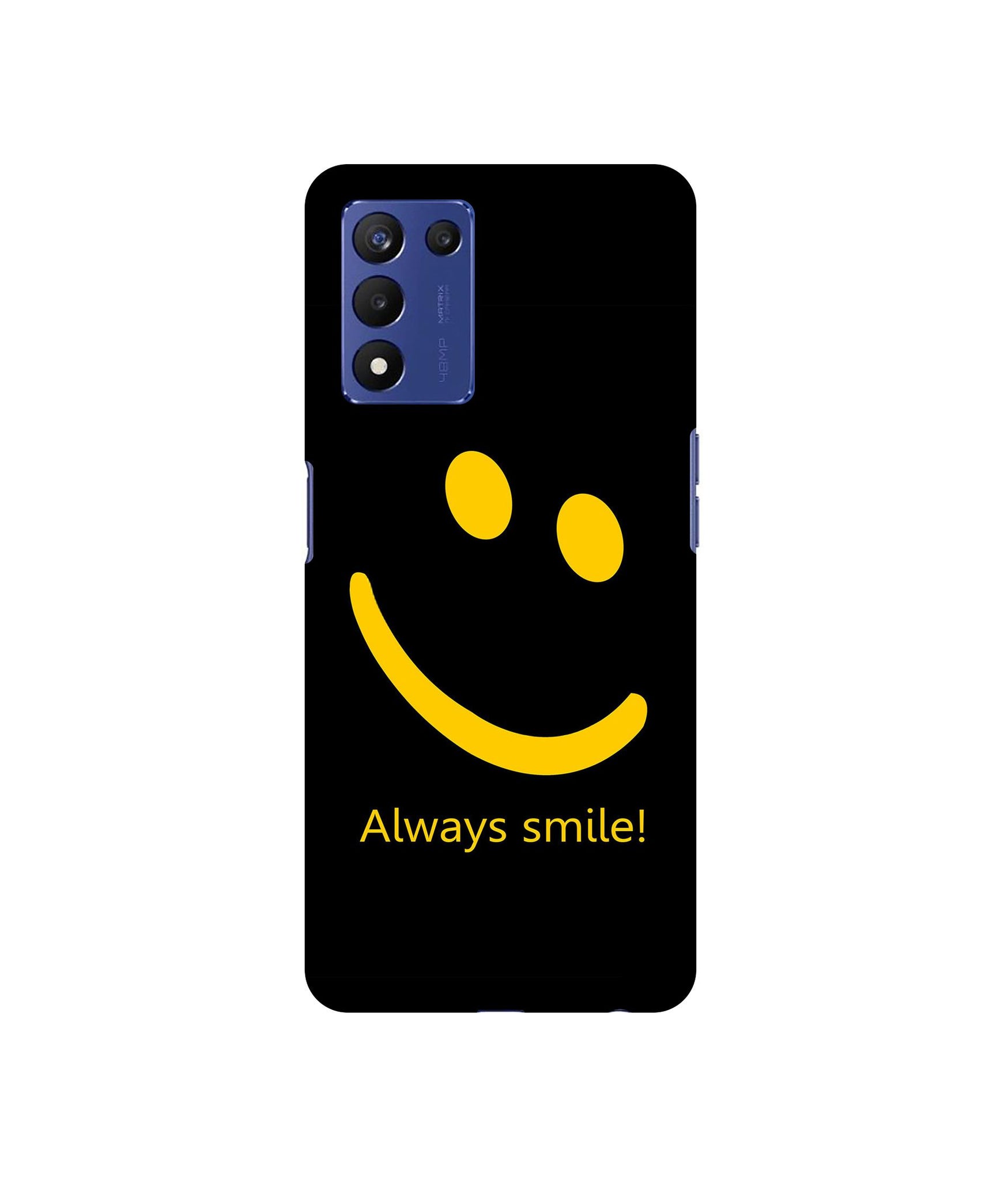 Always Smile Quote Designer Hard Back Cover for Realme 9 5G Speed Edition