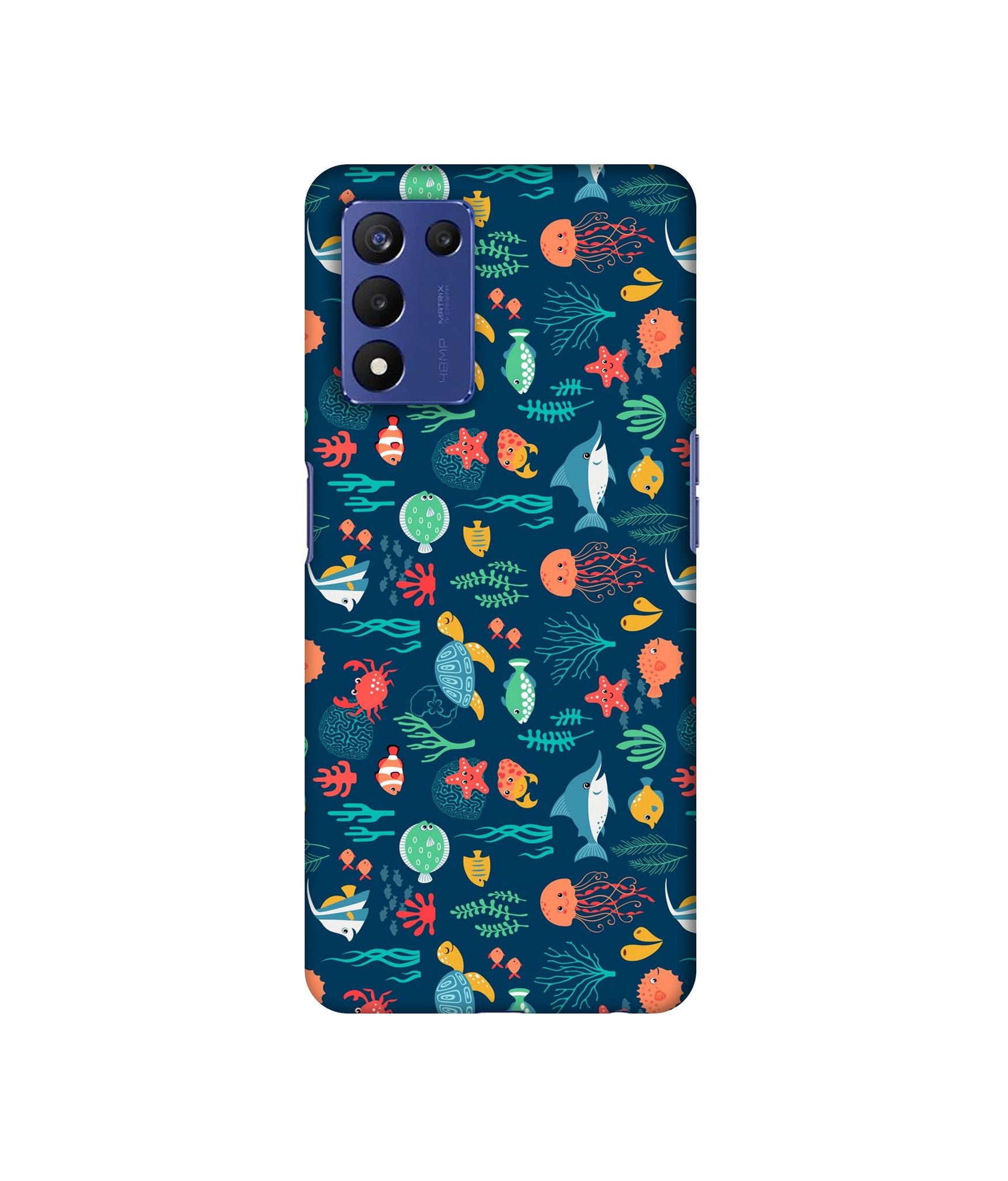 Aquarium Texture Designer Hard Back Cover for Realme 9 5G Speed Edition