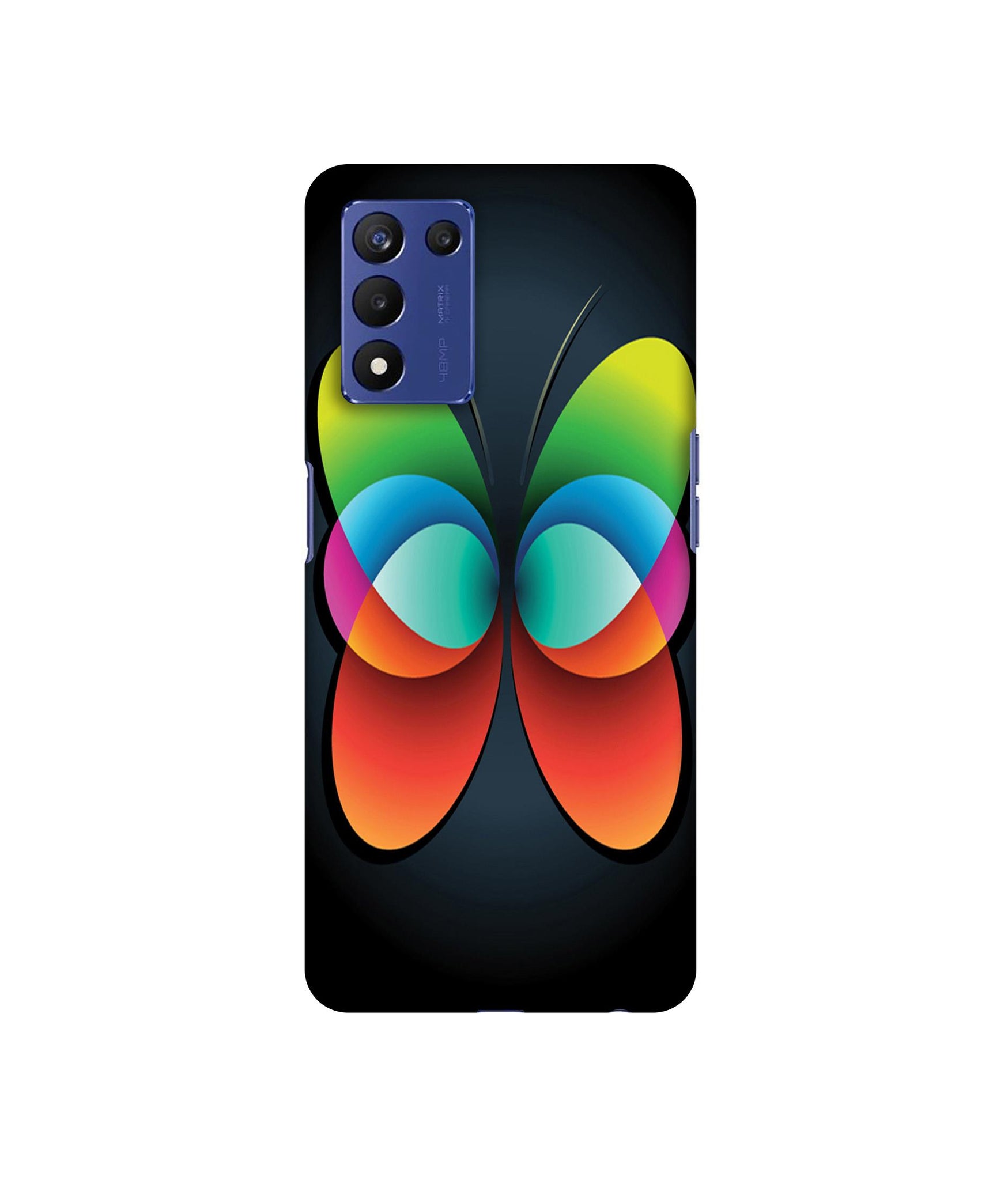 Colourfull Butterfly Designer Hard Back Cover for Realme 9 5G Speed Edition