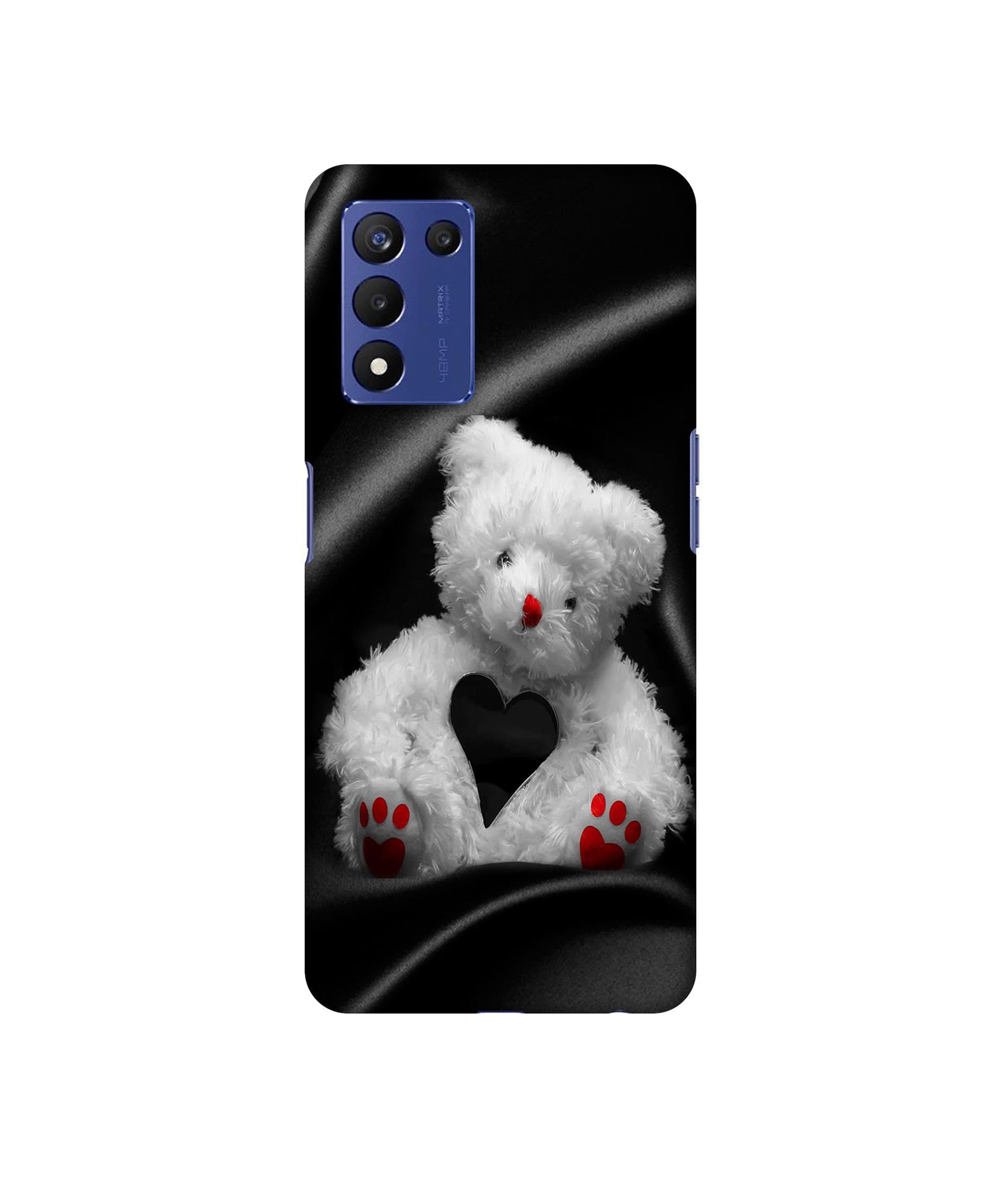 White Teddy Bear Designer Hard Back Cover for Realme 9 5G Speed Edition