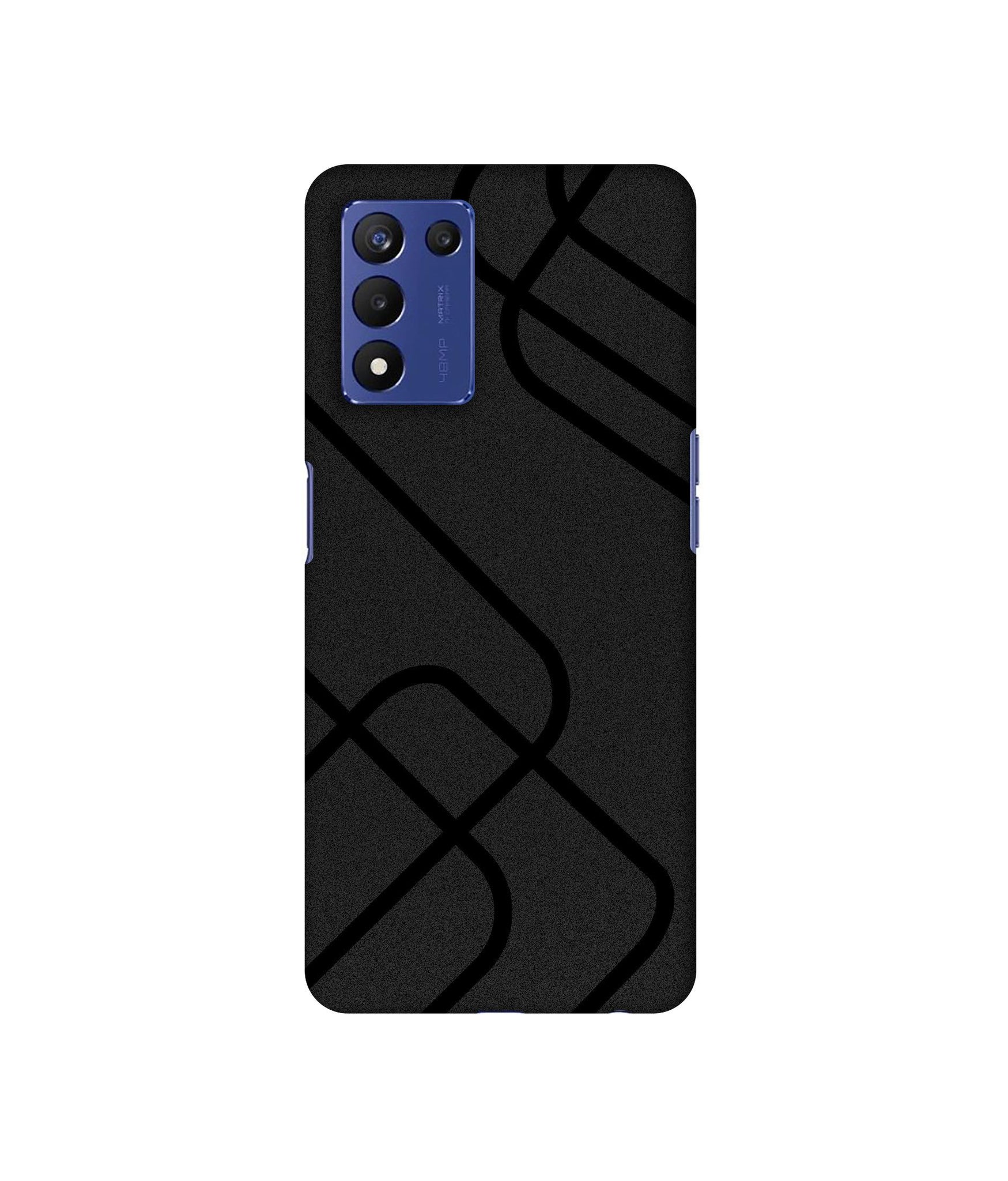Zig-Zag Black Line Designer Hard Back Cover for Realme 9 5G Speed Edition