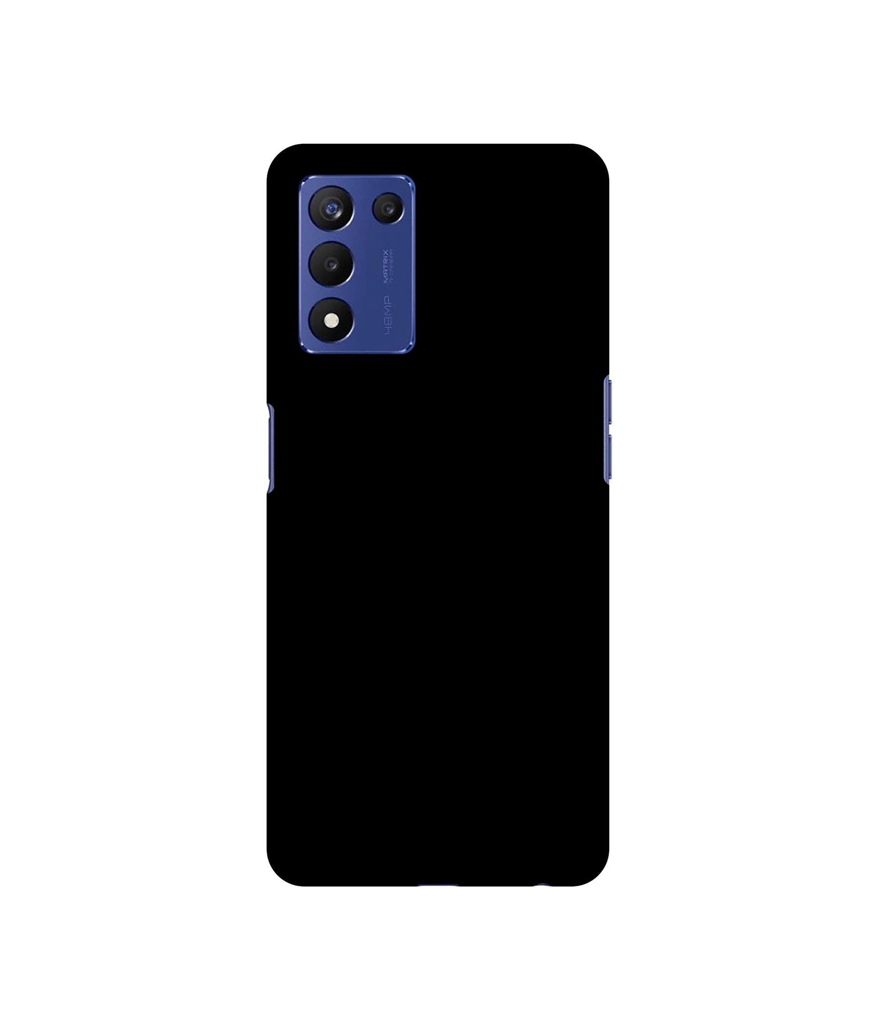 Solid Black Designer Hard Back Cover for Realme 9 5G Speed Edition