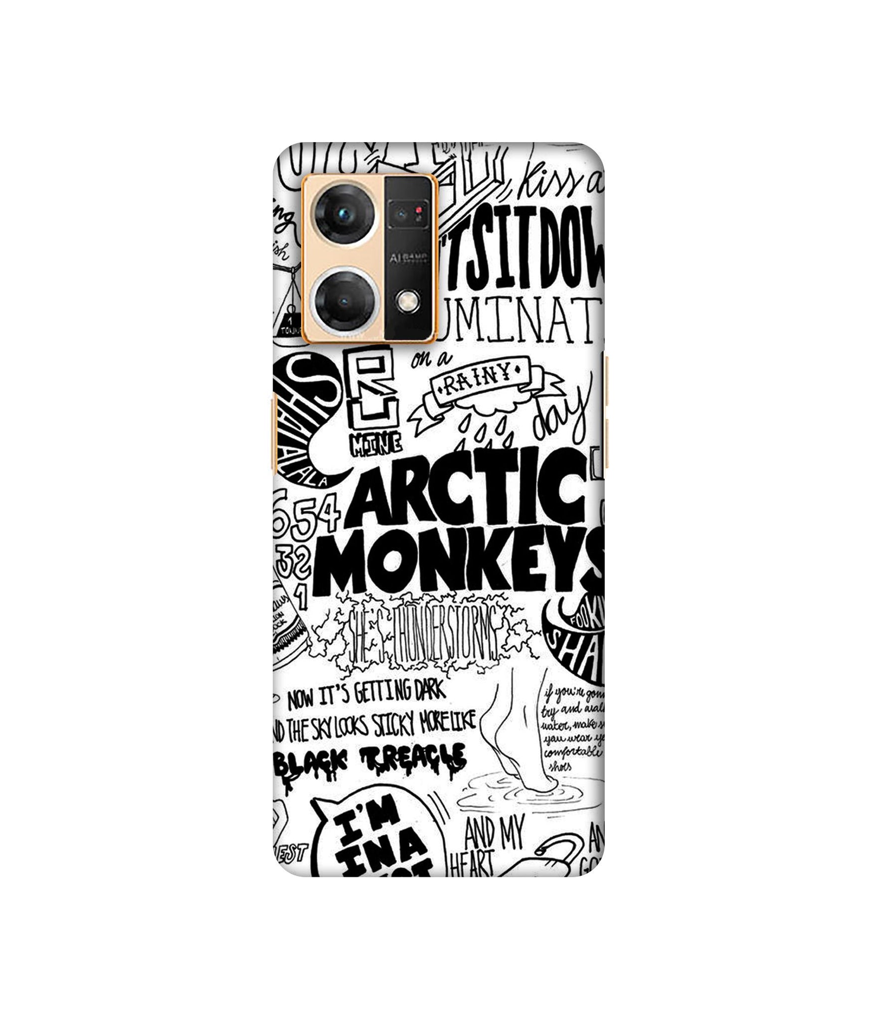 Arctic Monkeys Pattern Designer Hard Back Cover for Oppo F21 Pro 4G