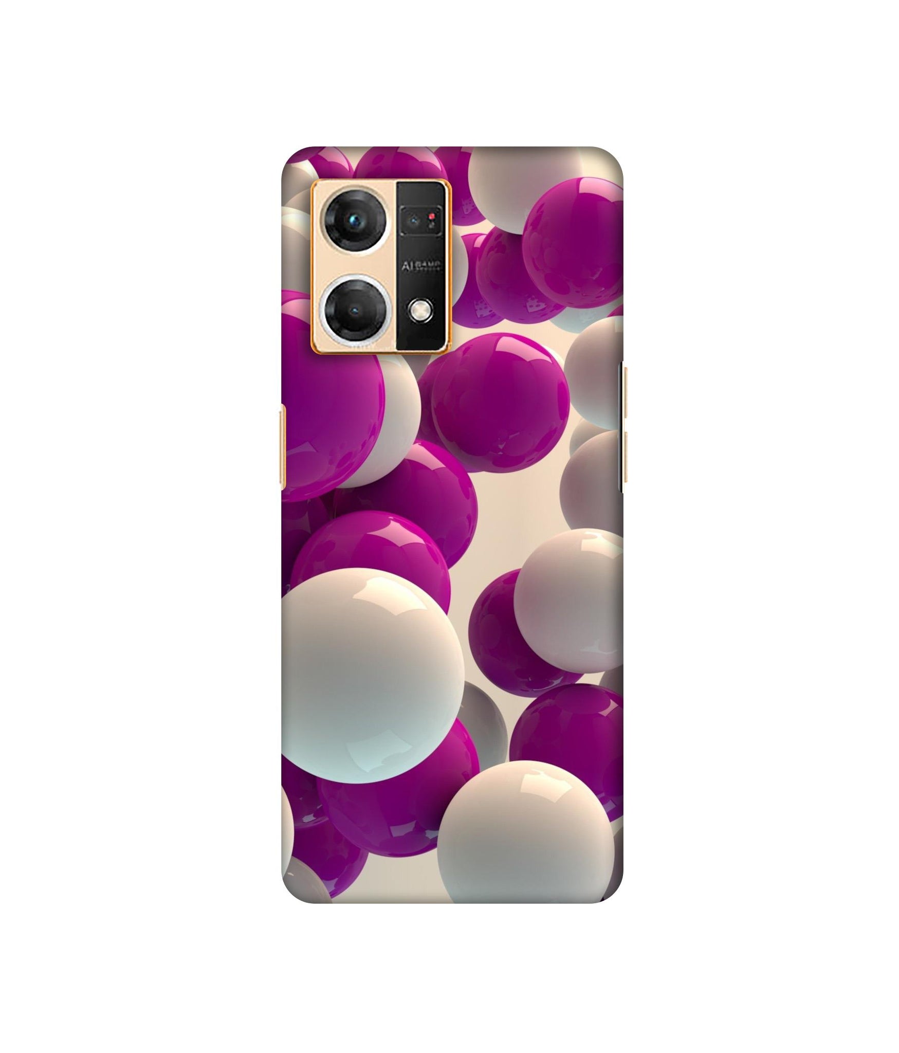 3D Balloons Designer Hard Back Cover for Oppo F21 Pro 4G