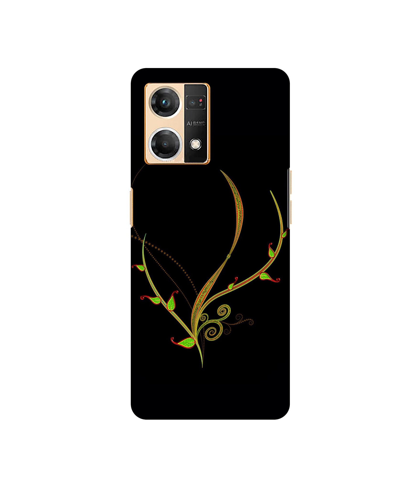 Yellow Pattern Designer Hard Back Cover for Oppo F21 Pro 4G