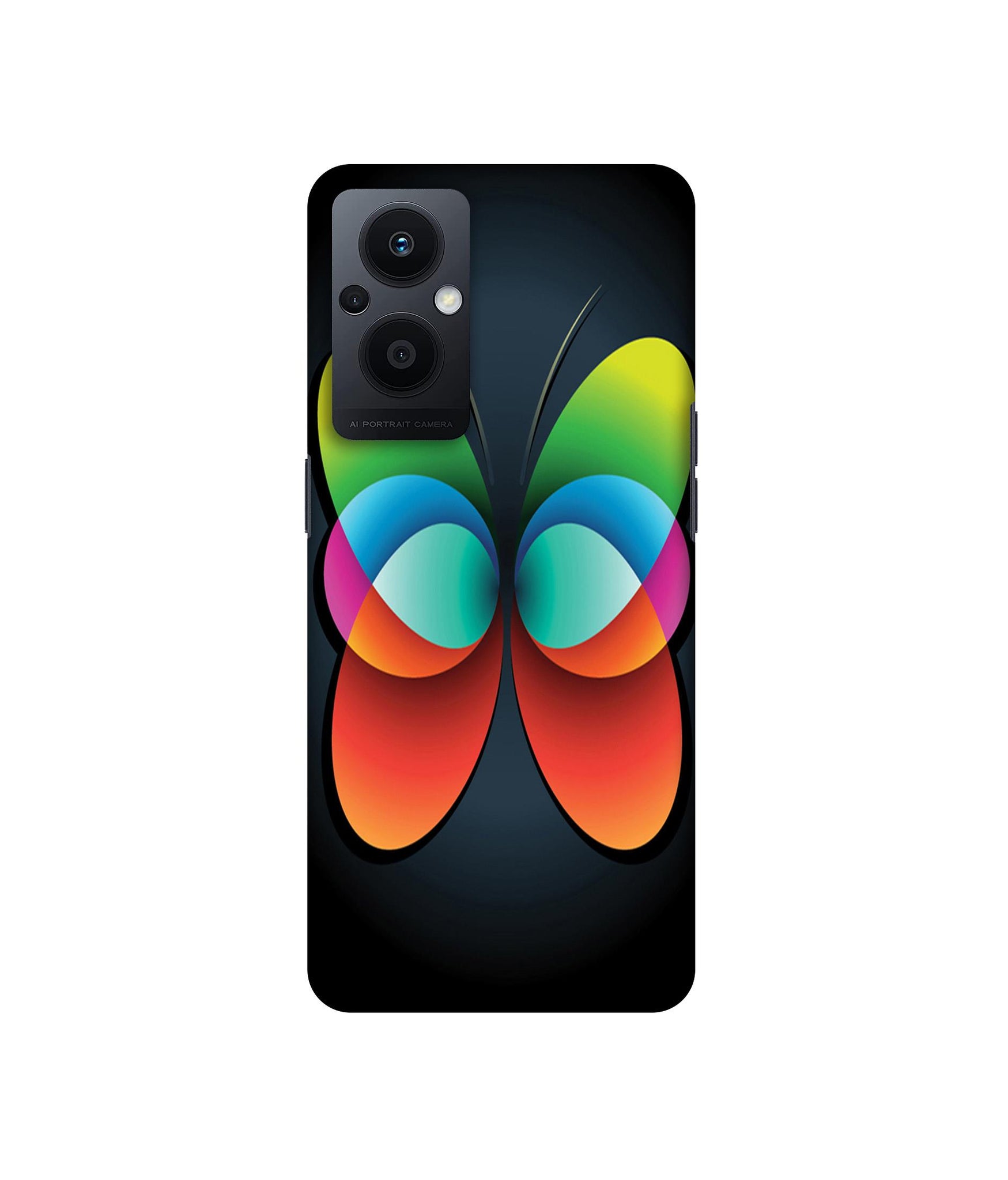 Colourfull Butterfly Designer Hard Back Cover for Oppo F21 Pro 5G