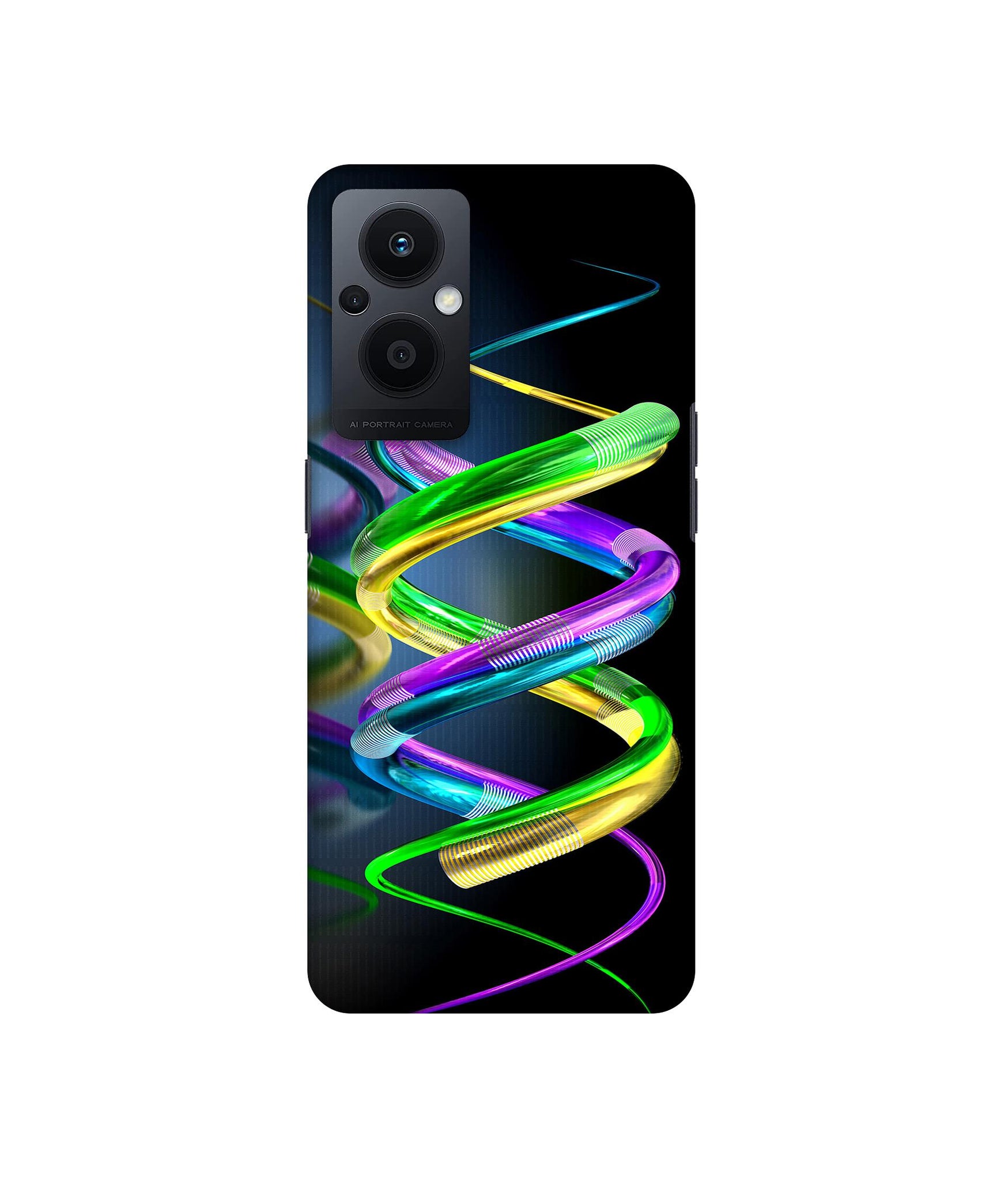 3D Spiral Designer Hard Back Cover for Oppo F21 Pro 5G