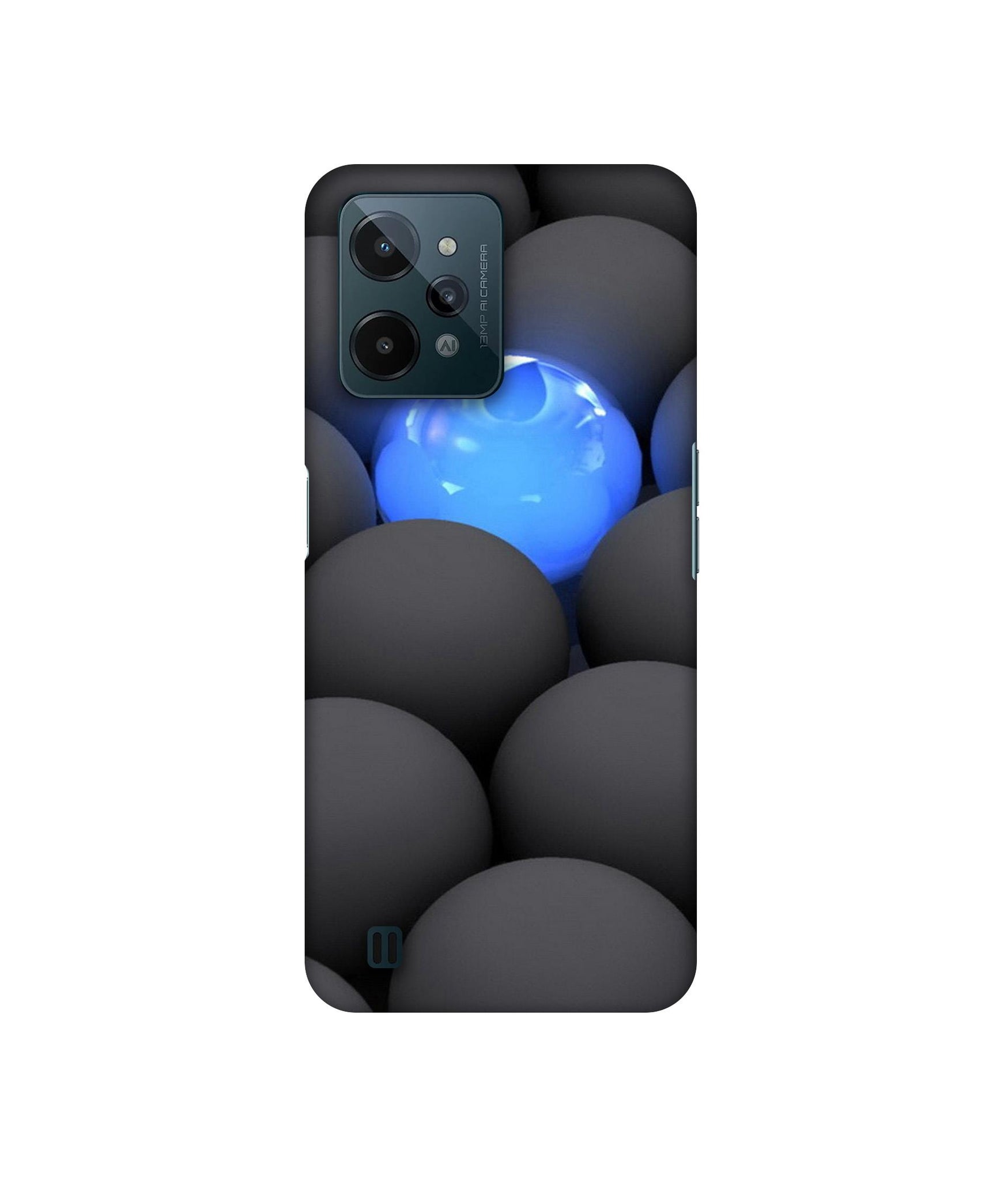 Balls Dark Neon Sight Surface Designer Hard Back Cover for Realme C31 4G