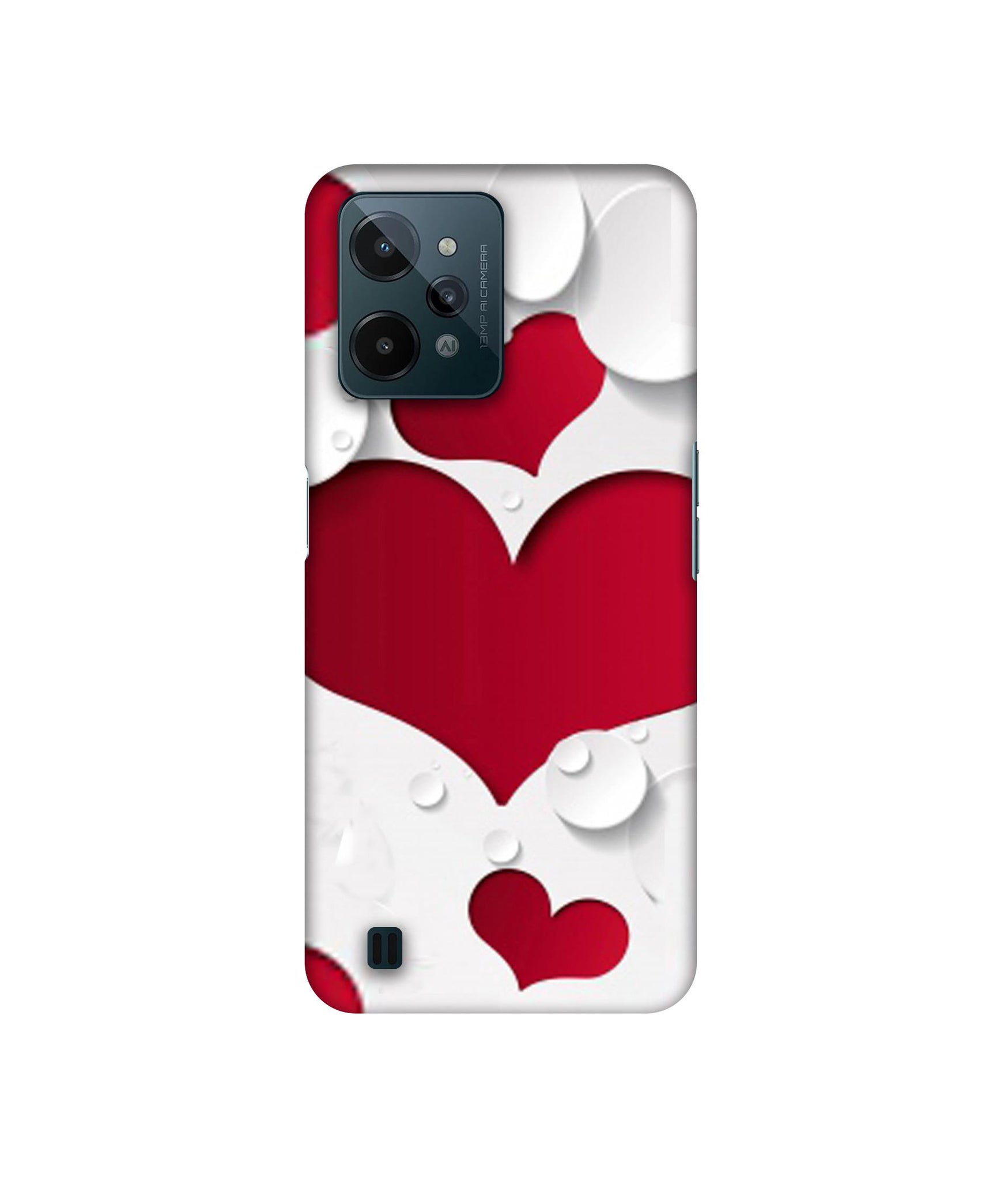 Multiple Hearts Designer Hard Back Cover for Realme C31 4G