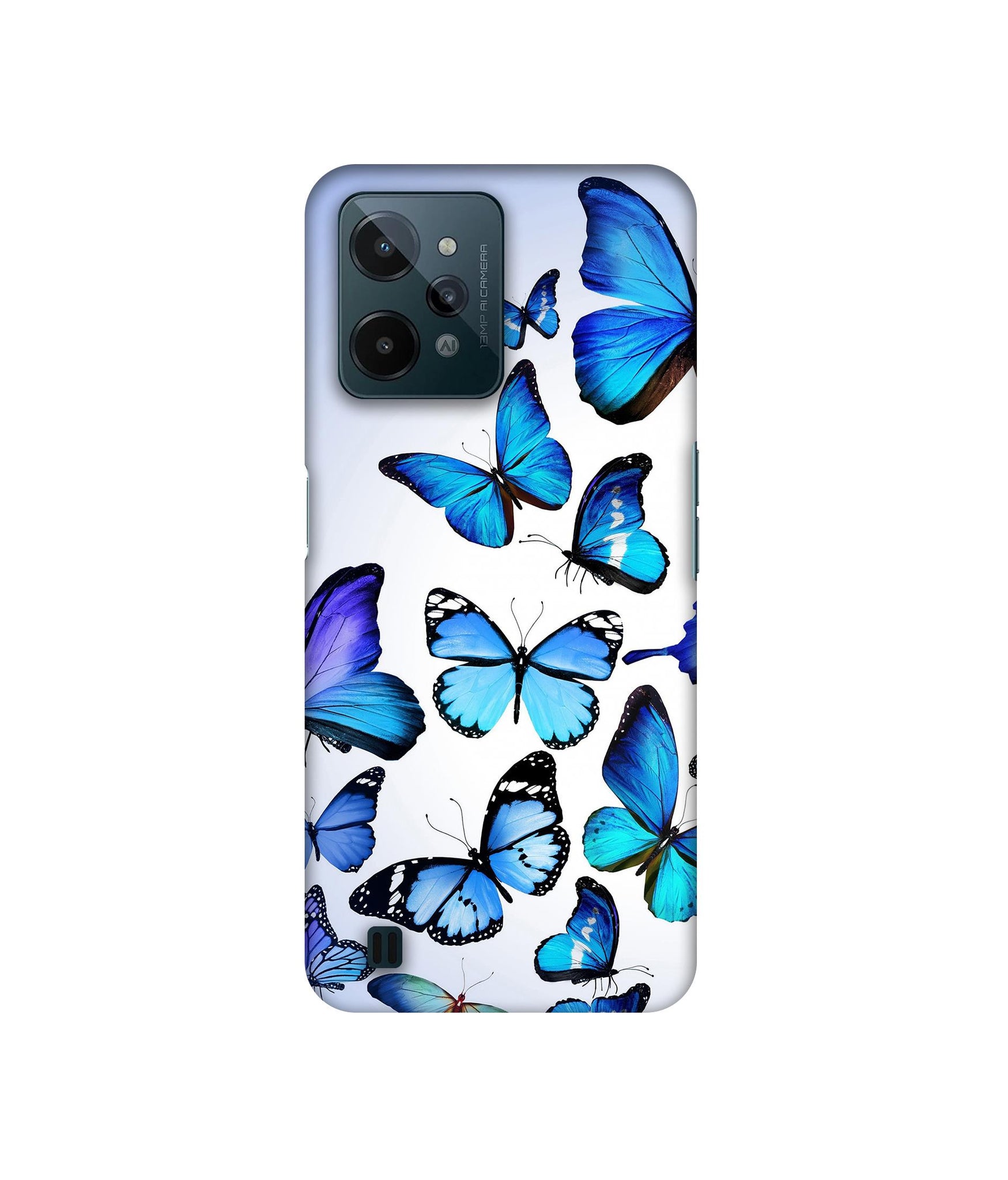 Colorful Flying Butterfly Designer Hard Back Cover for Realme C31 4G
