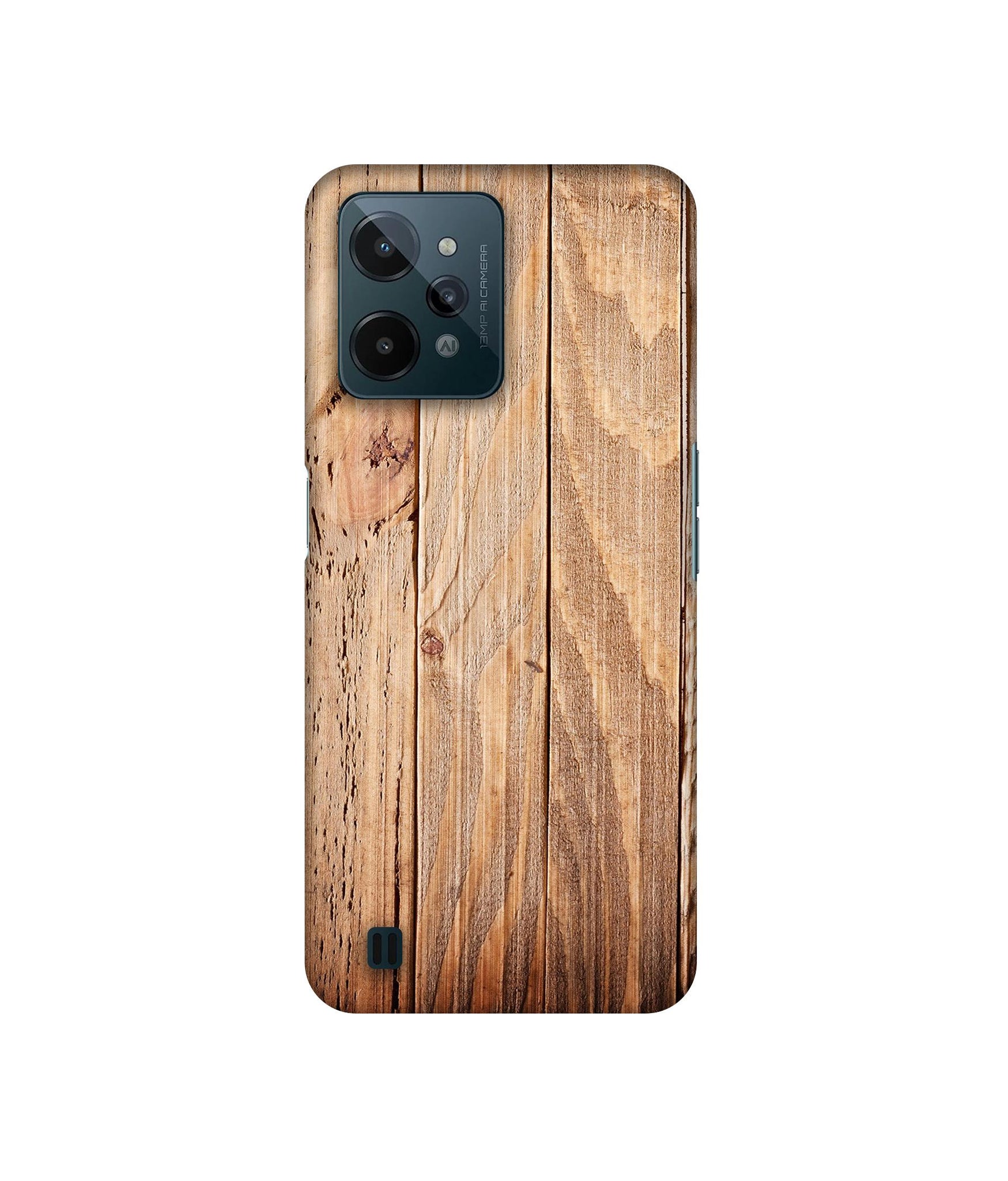 Wooden Texture Designer Hard Back Cover for Realme C31 4G