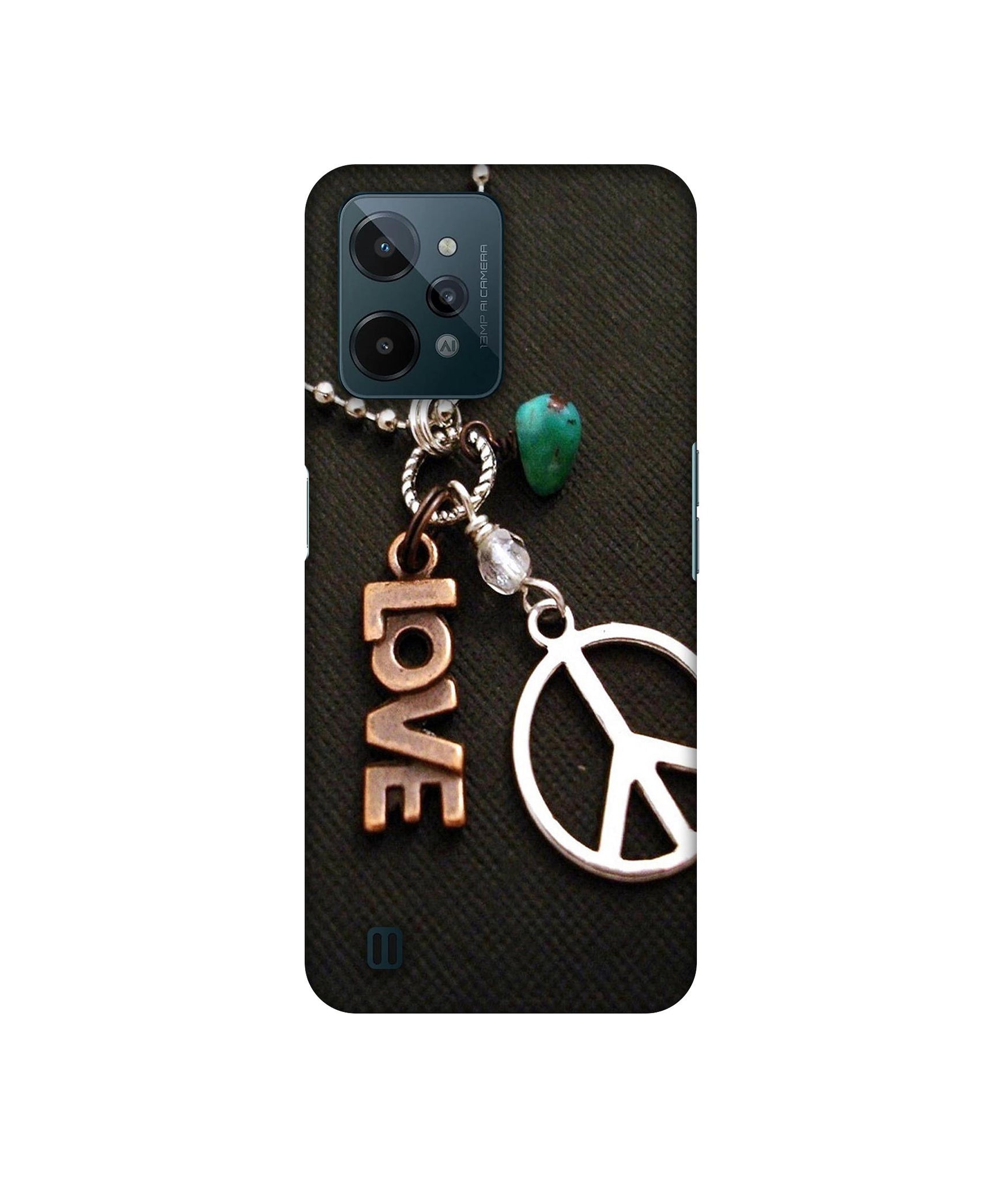 Love and Peace Designer Hard Back Cover for Realme C31 4G
