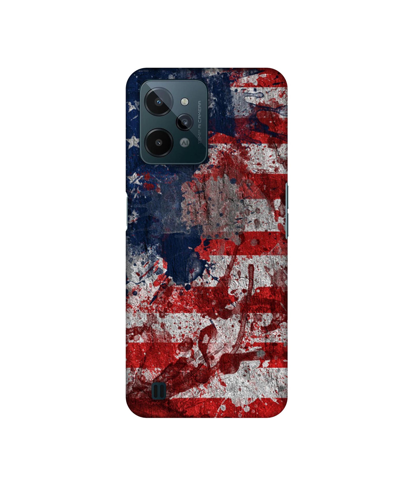 Painting American Designer Hard Back Cover for Realme C31 4G