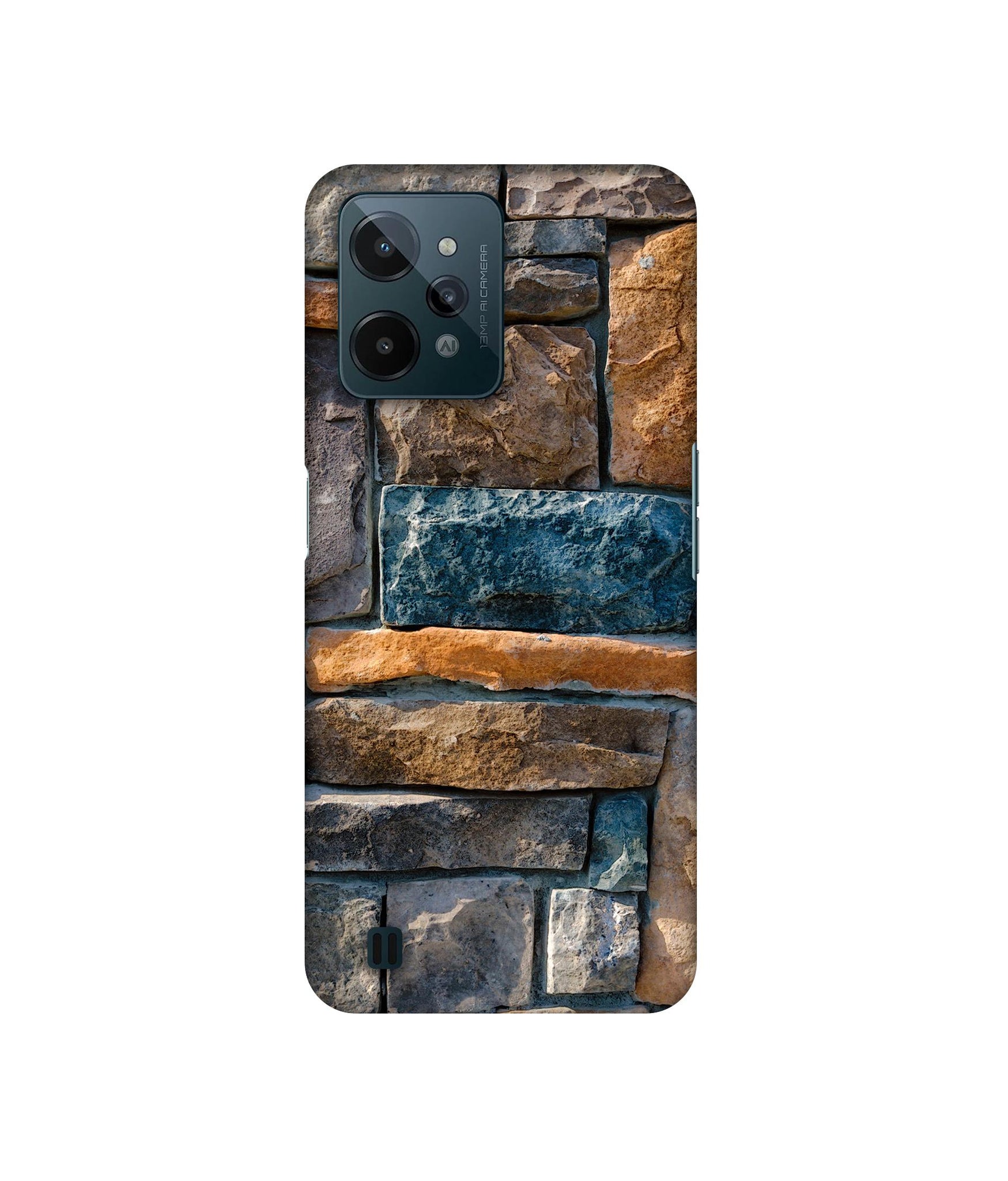 Decorative Stone Cladding Designer Hard Back Cover for Realme C31 4G