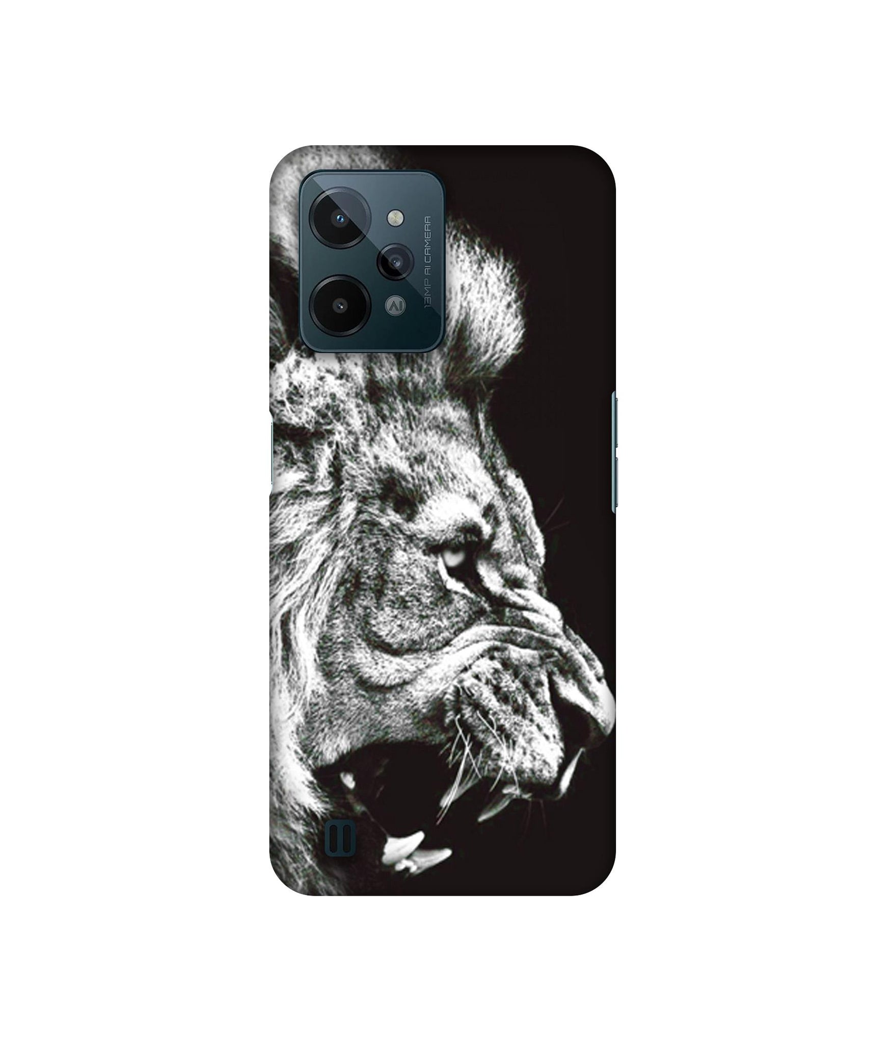 Angry Lion Designer Hard Back Cover for Realme C31 4G