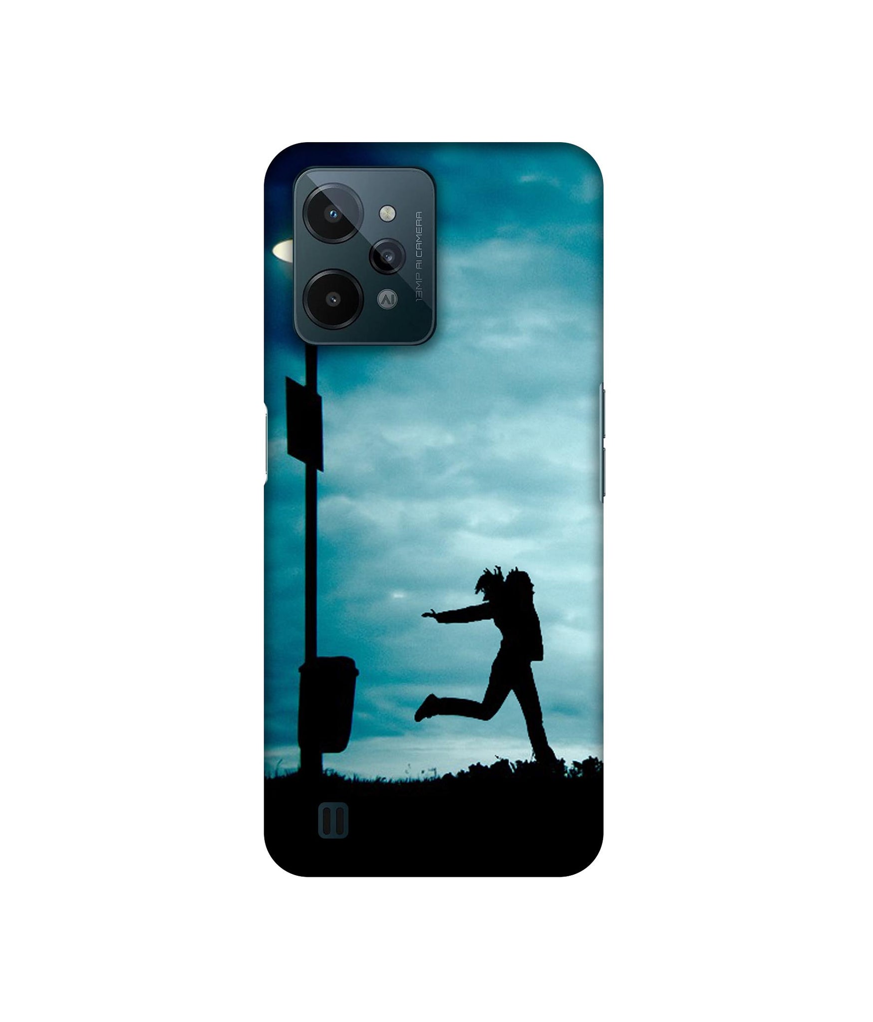 Girl Running At Night Designer Hard Back Cover for Realme C31 4G