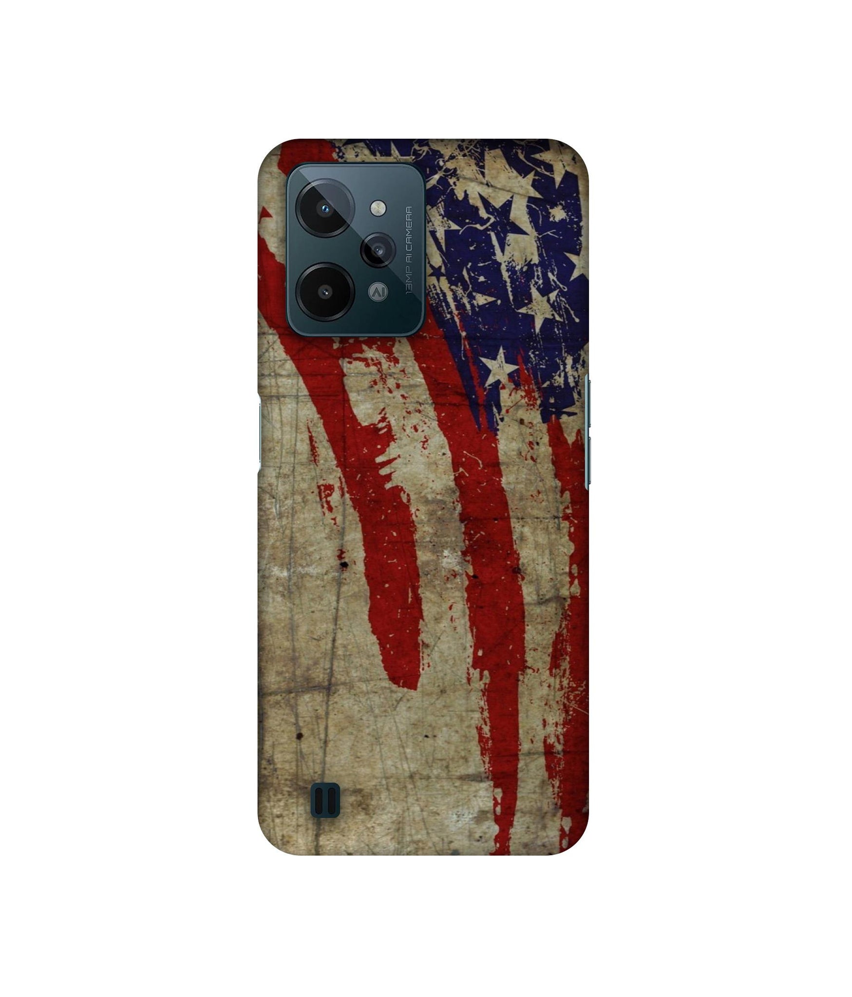 Vintage American Flag Designer Hard Back Cover for Realme C31 4G