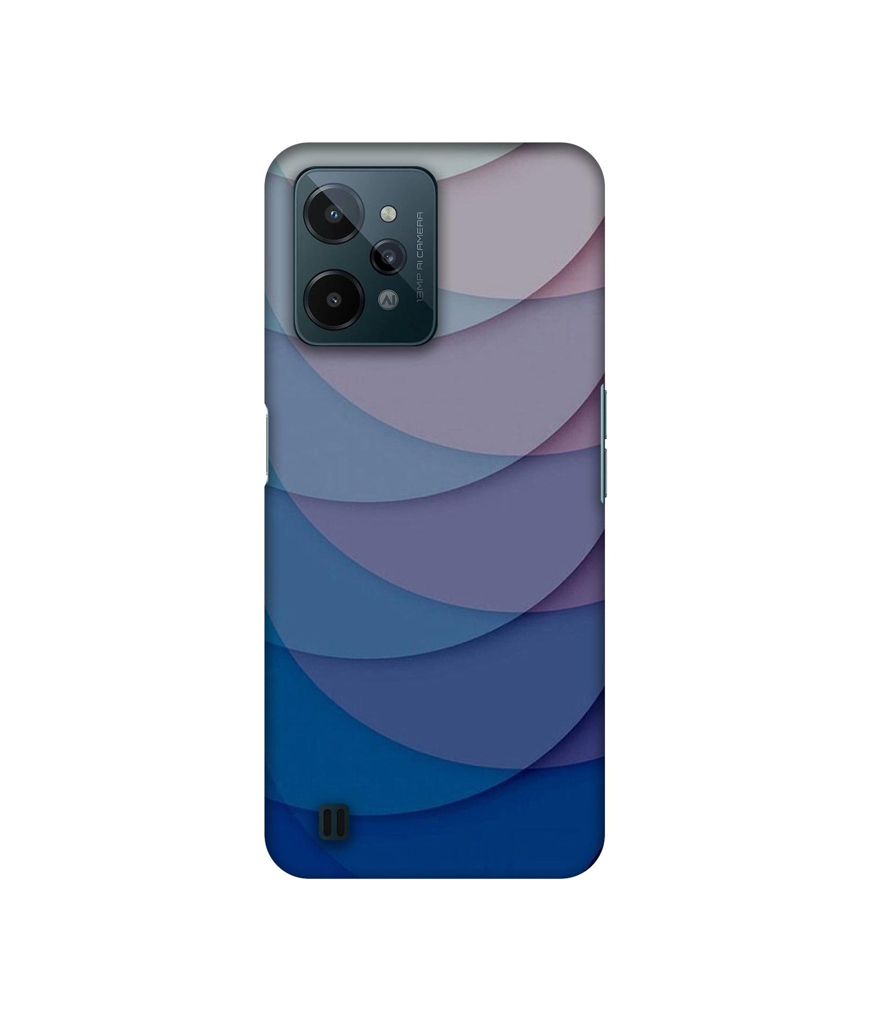 Waves Pattern Print Designer Hard Back Cover for Realme C31 4G