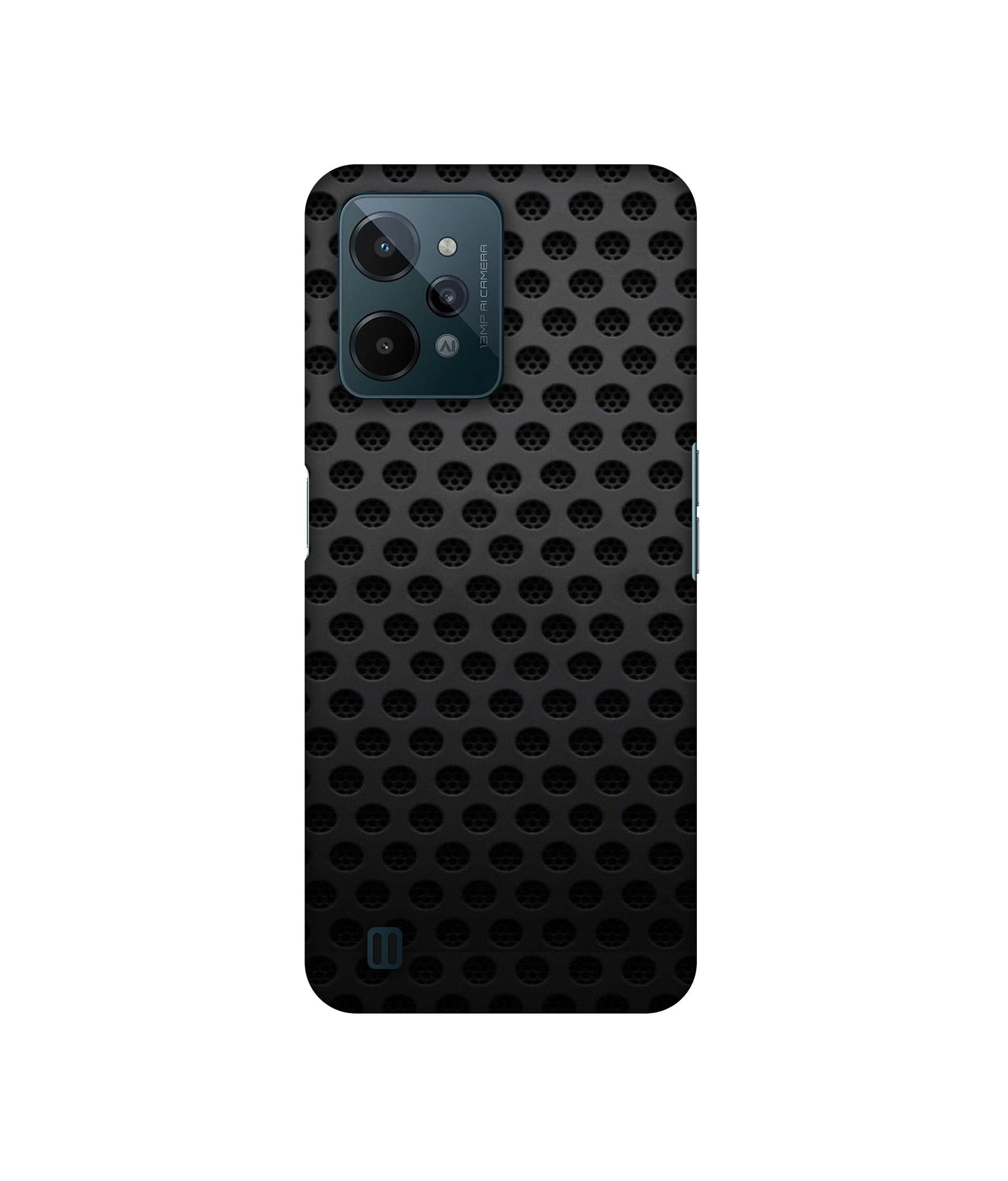 Black Circle Designer Hard Back Cover for Realme C31 4G