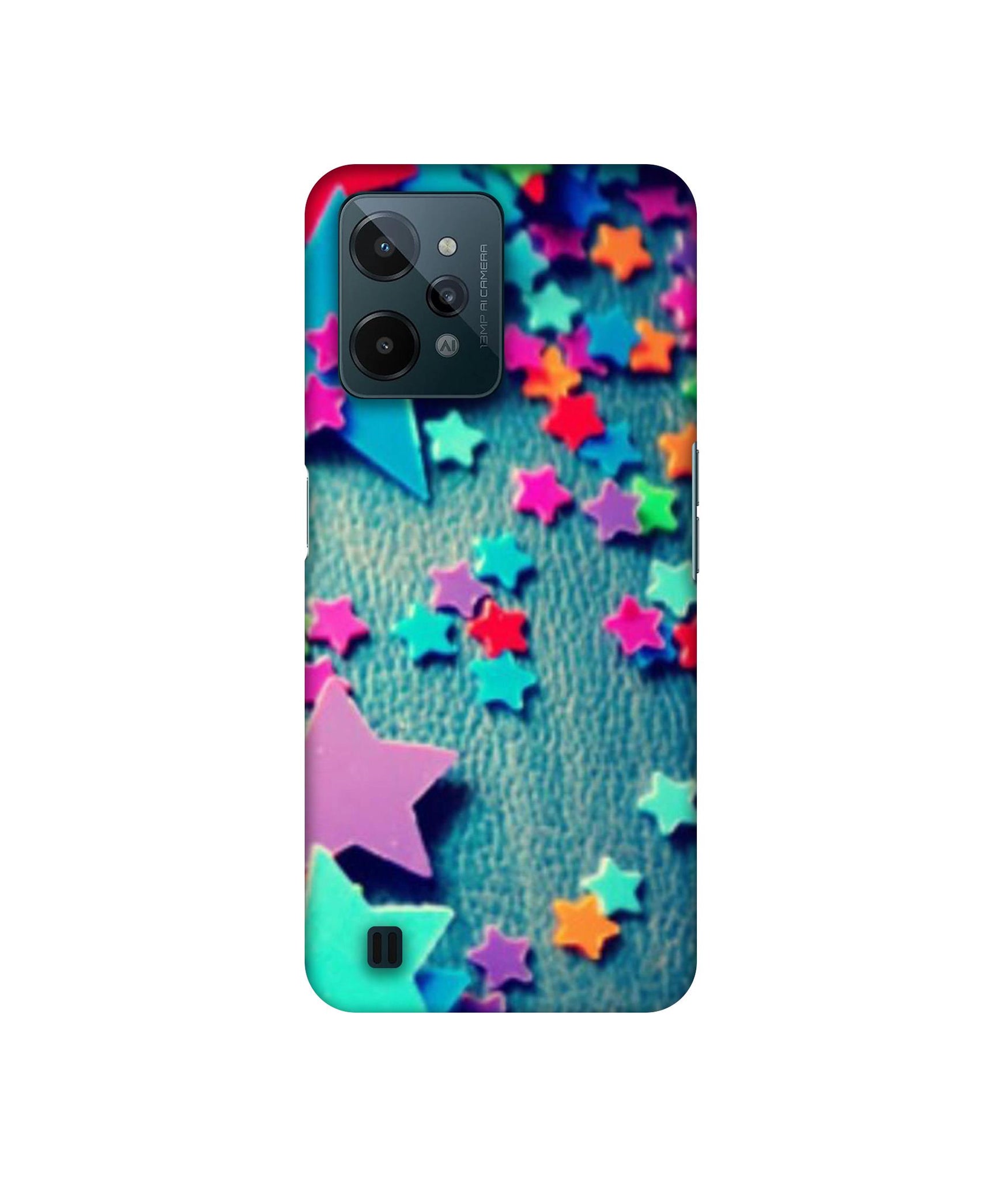 Colorful Stars Designer Hard Back Cover for Realme C31 4G