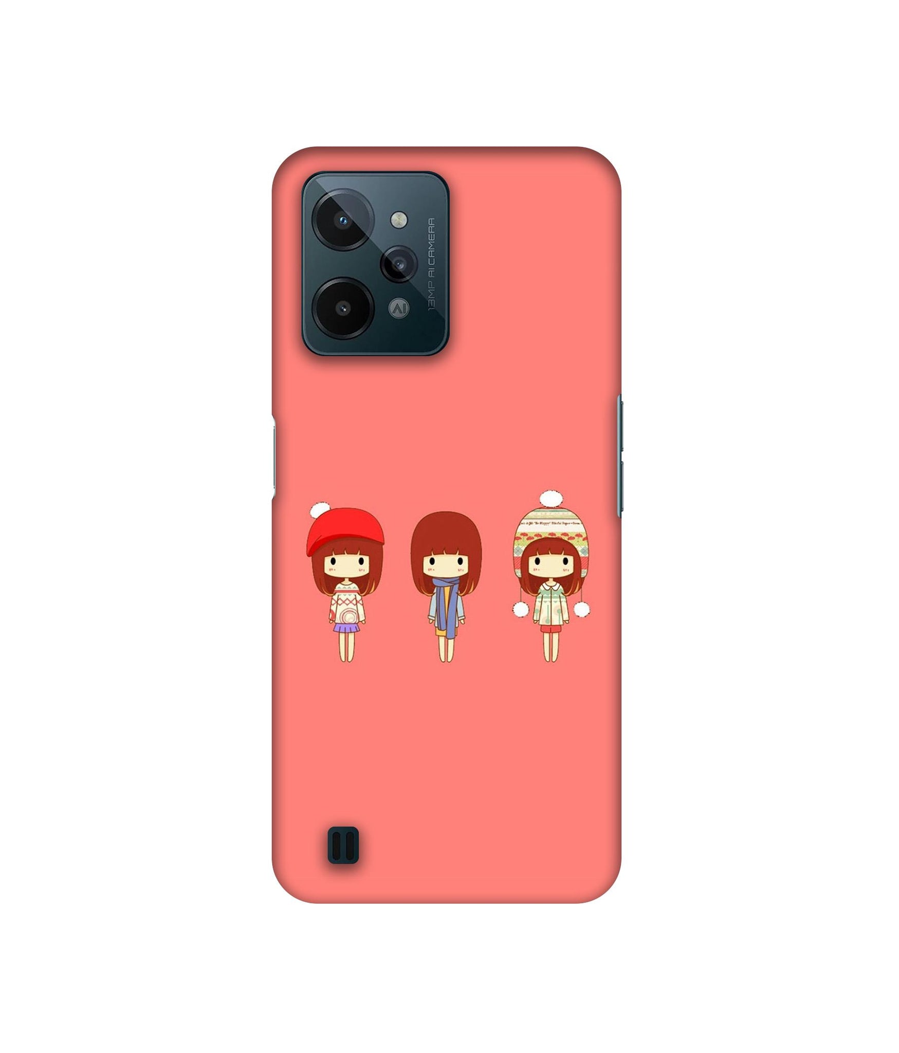 Cute Girls Designer Hard Back Cover for Realme C31 4G