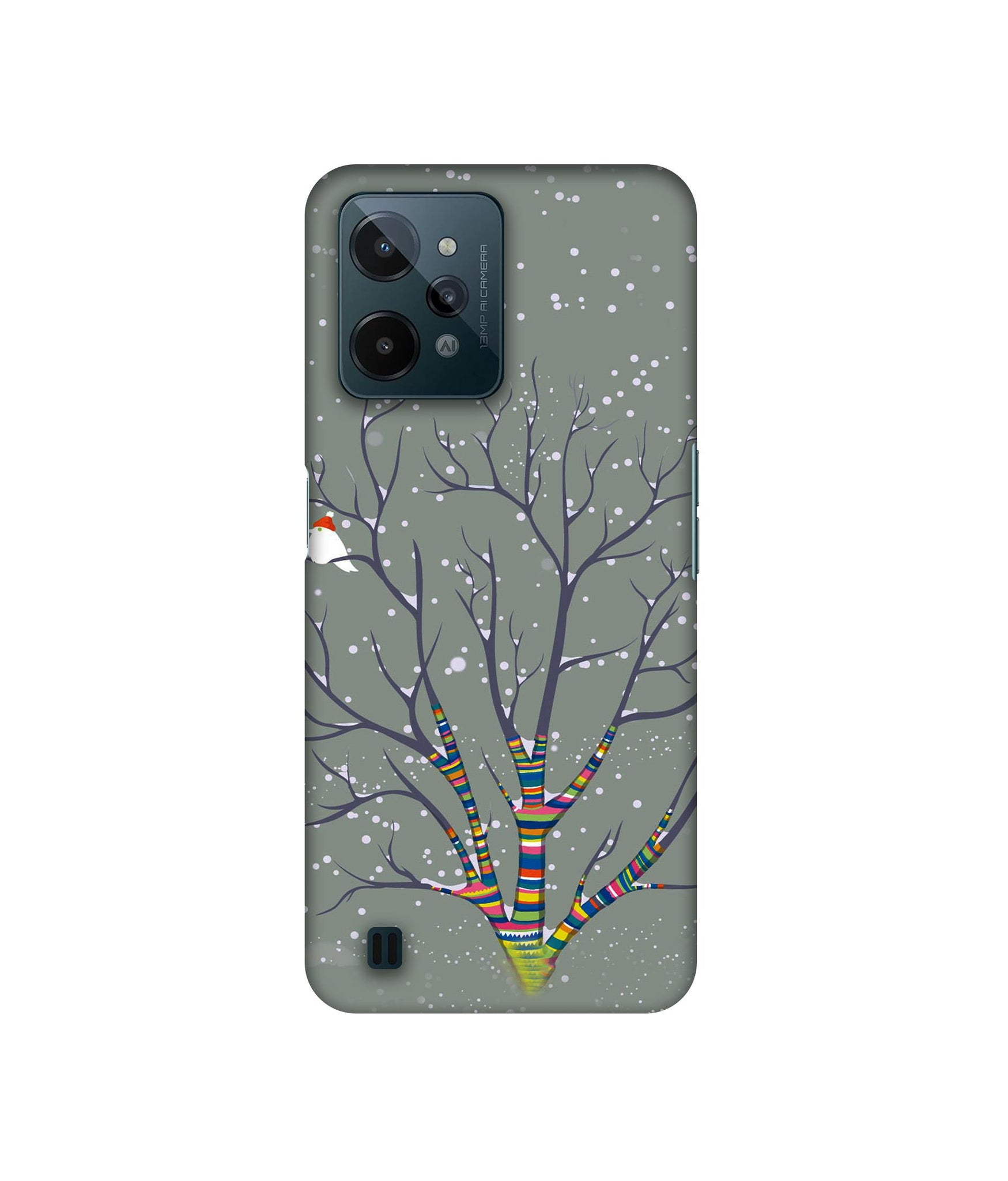 Winter Pattern Print Designer Hard Back Cover for Realme C31 4G