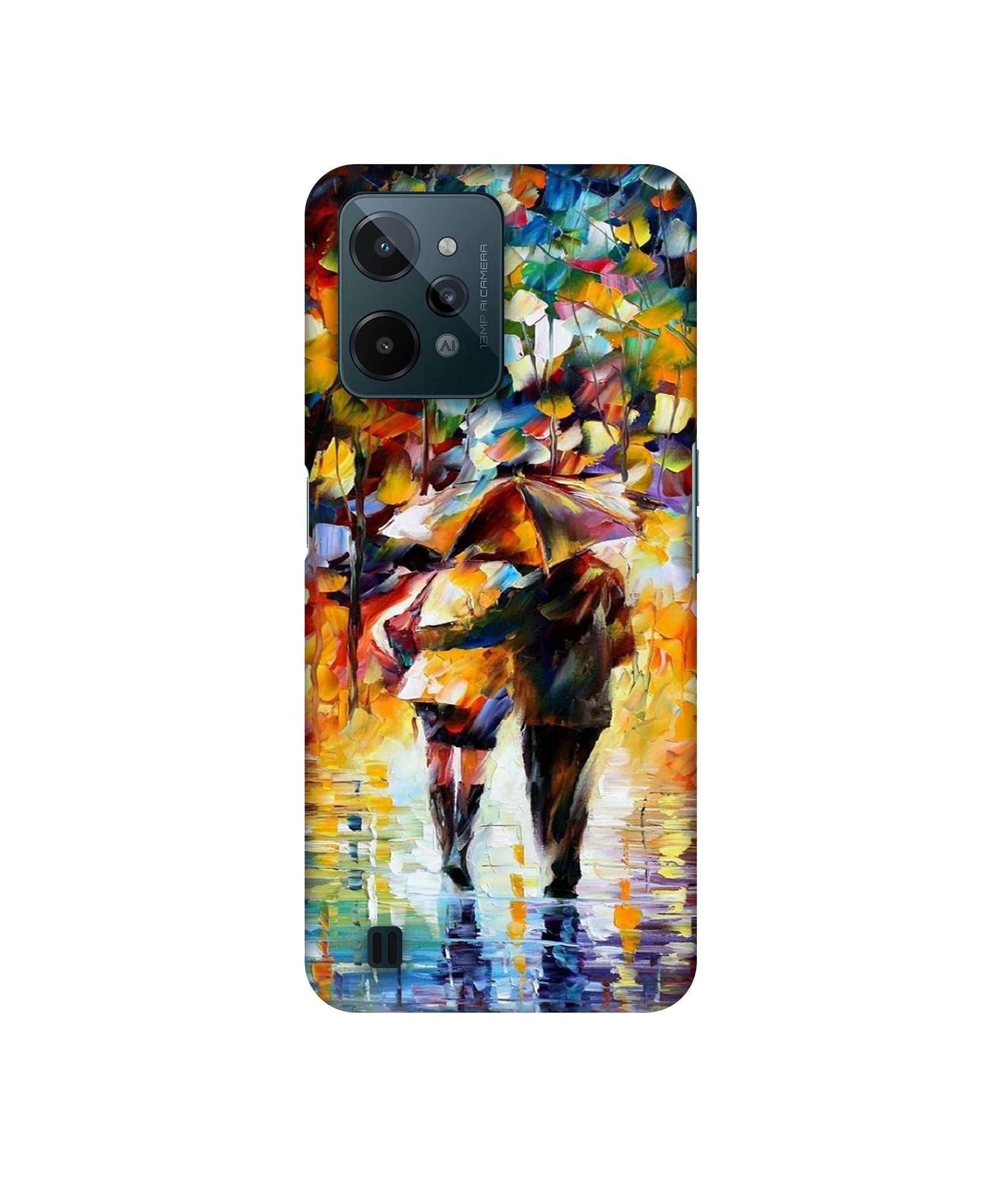 Paint Couple Pattern Designer Hard Back Cover for Realme C31 4G