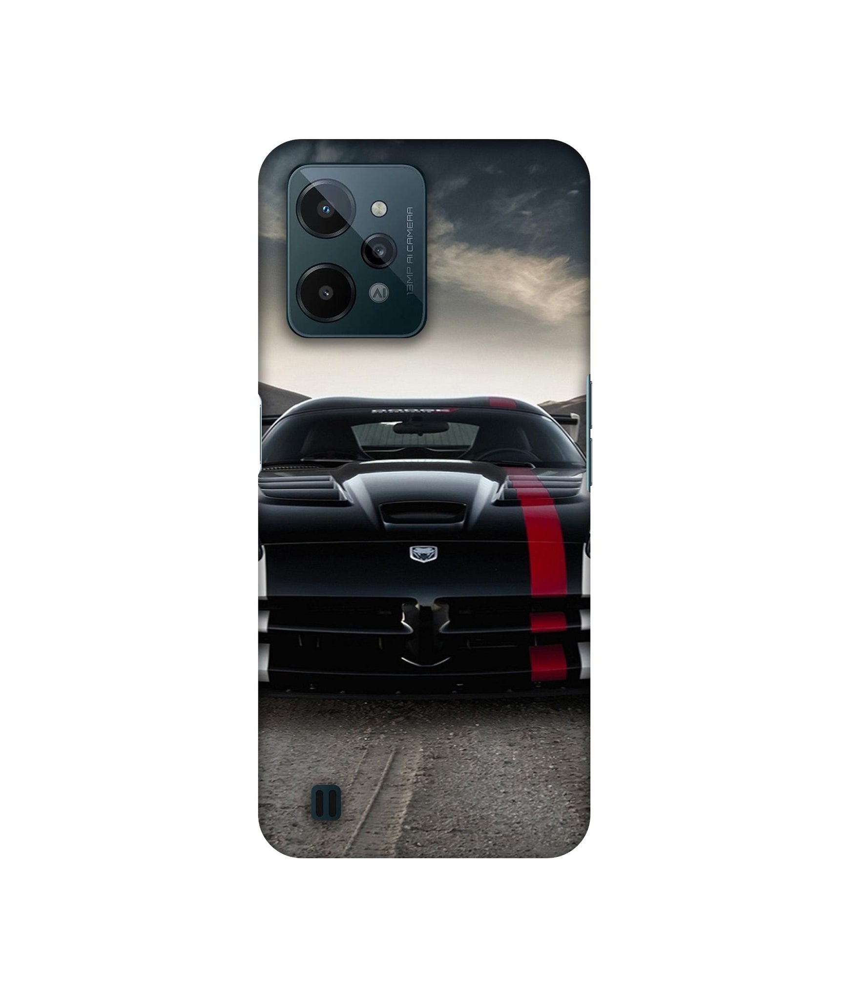 Sports Car Pattern Designer Hard Back Cover for Realme C31 4G
