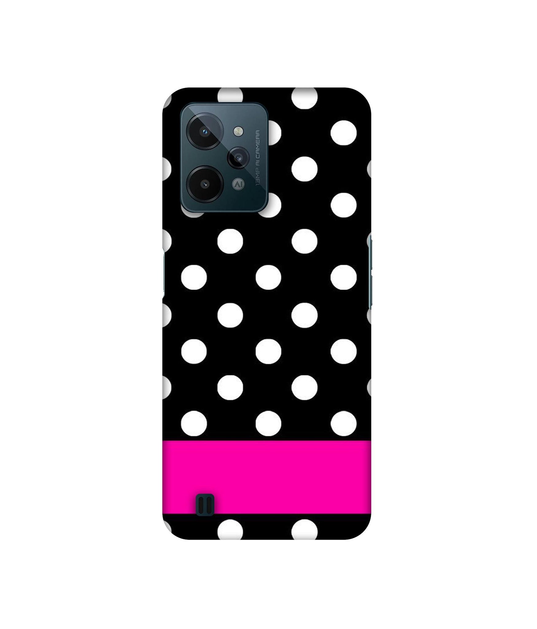 White Dots Pattern Designer Hard Back Cover for Realme C31 4G