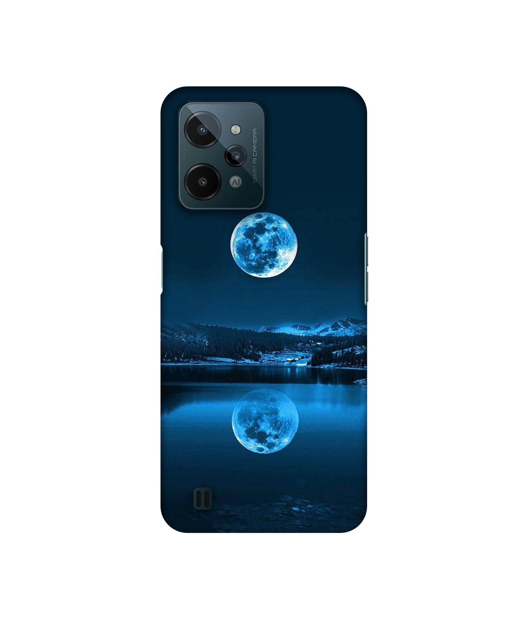 Moon Pattern Print Designer Hard Back Cover for Realme C31 4G