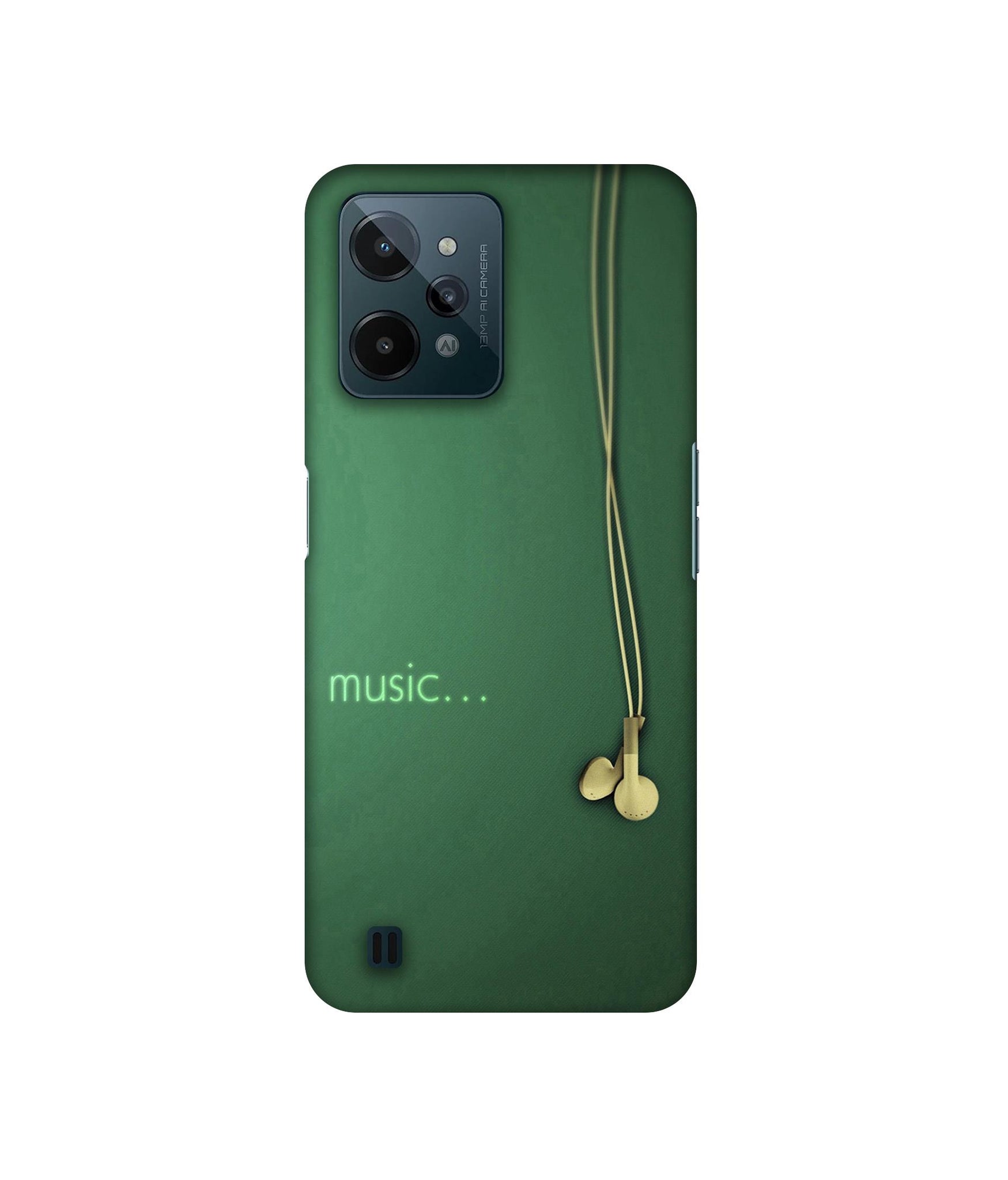 Headphone Music Designer Hard Back Cover for Realme C31 4G