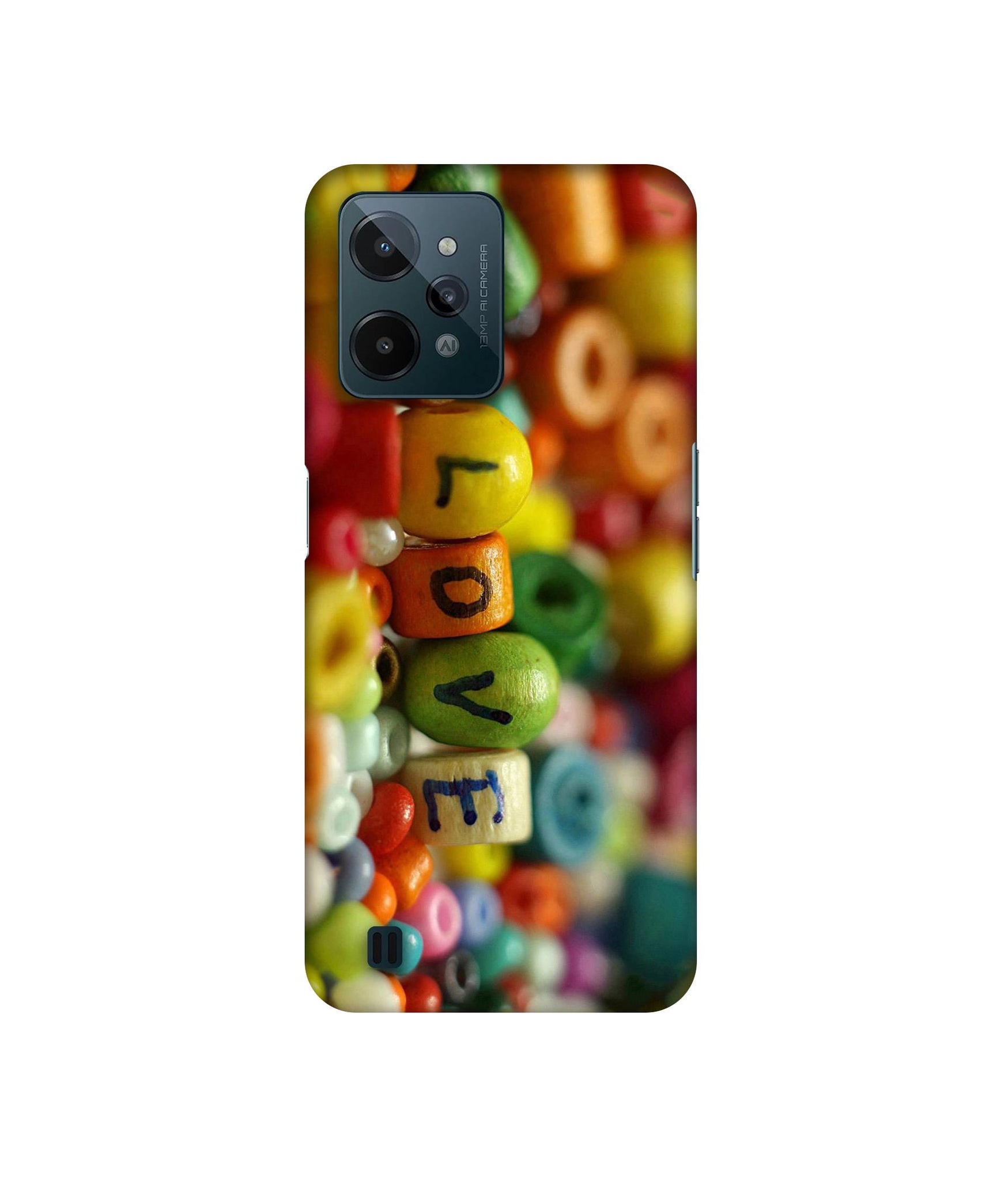 Colorful Love Designer Hard Back Cover for Realme C31 4G