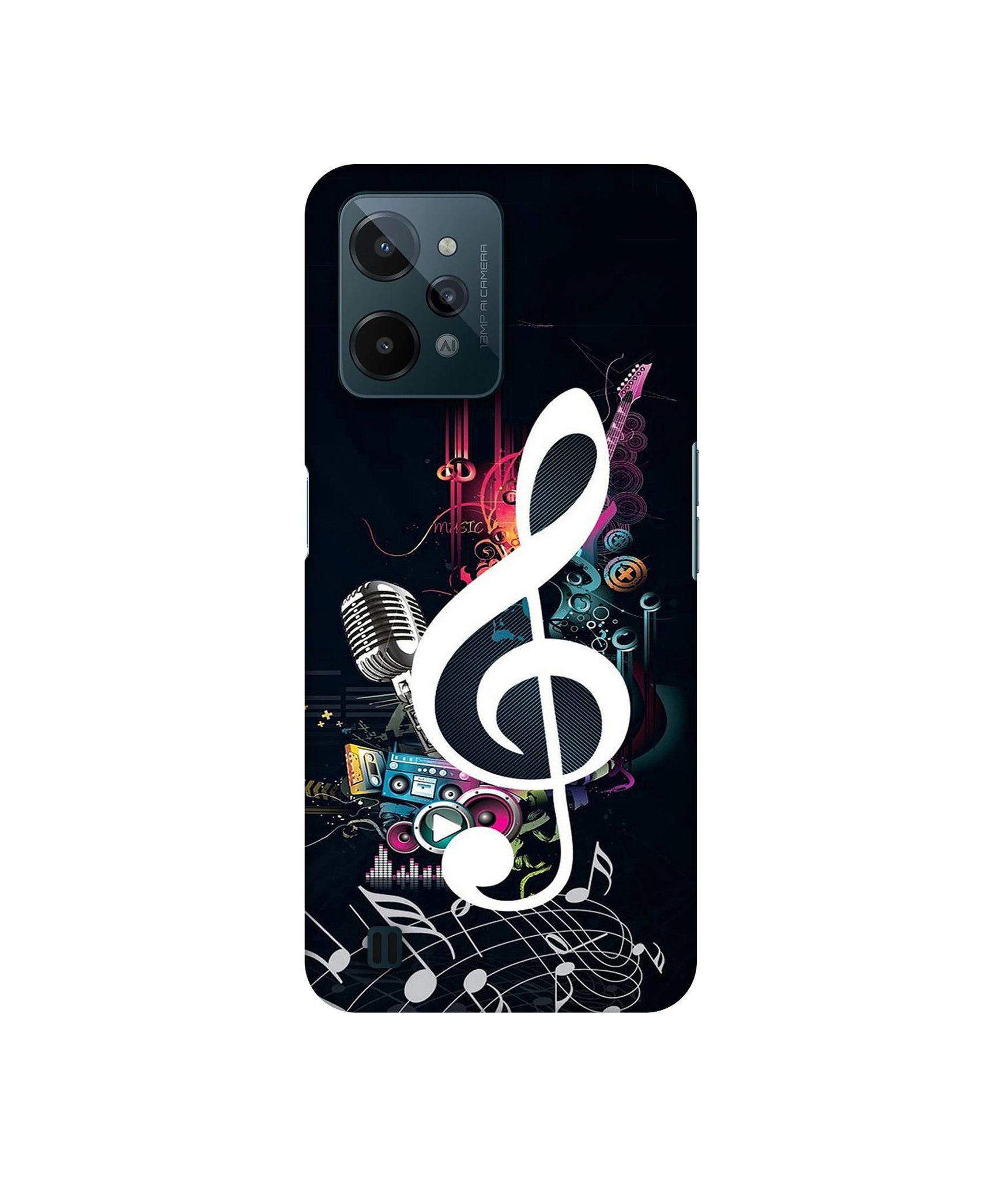 Mike and Music Designer Hard Back Cover for Realme C31 4G