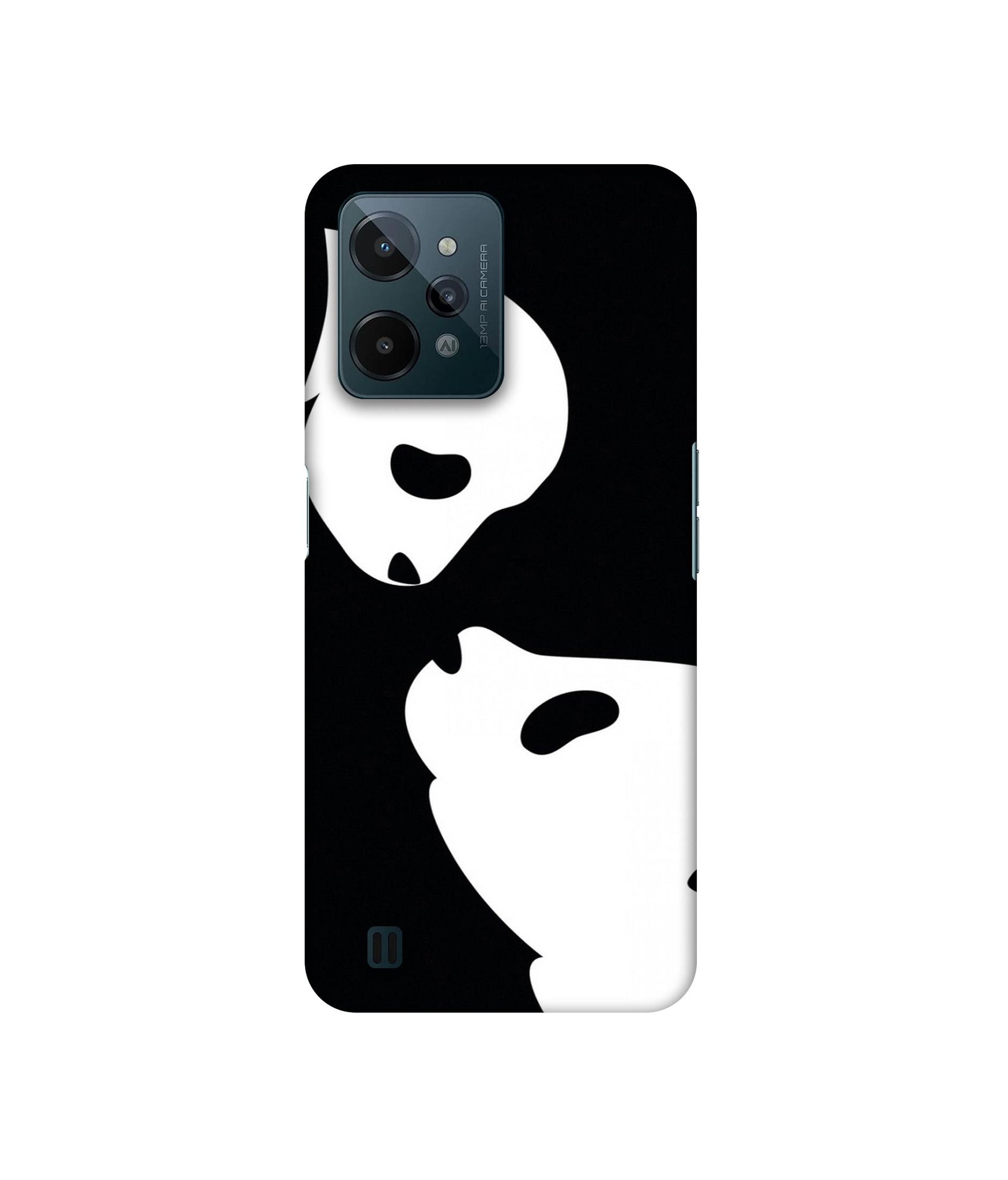 Panda Drawing Designer Hard Back Cover for Realme C31 4G