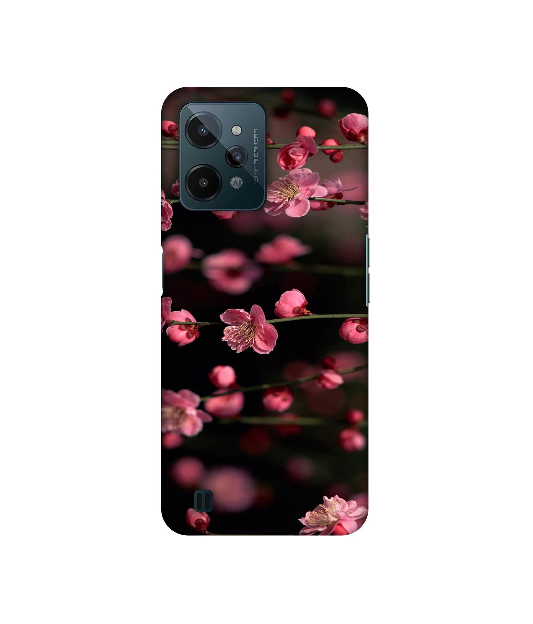 Pink Flowers Designer Hard Back Cover for Realme C31 4G