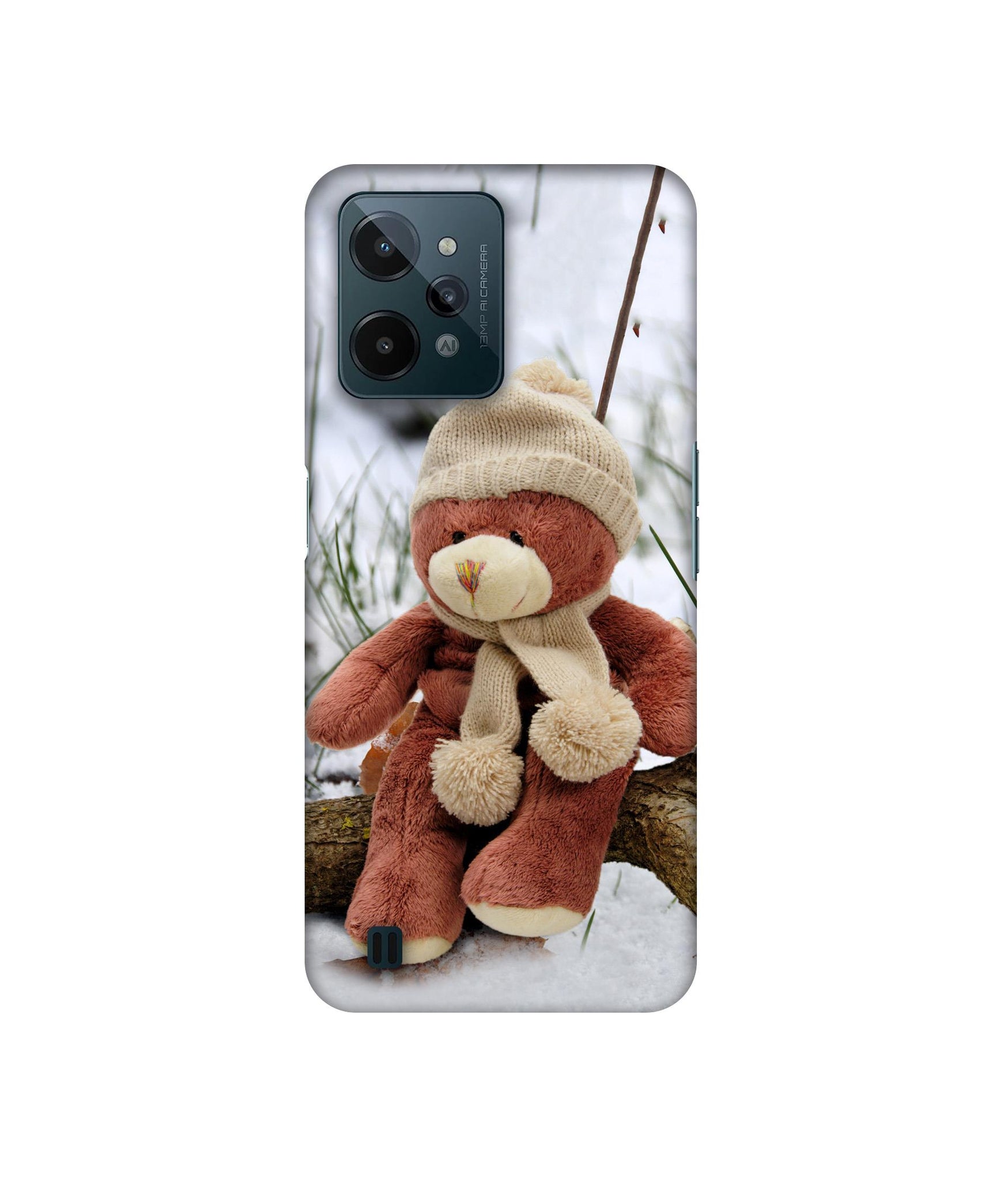 Woolen Bear Designer Hard Back Cover for Realme C31 4G