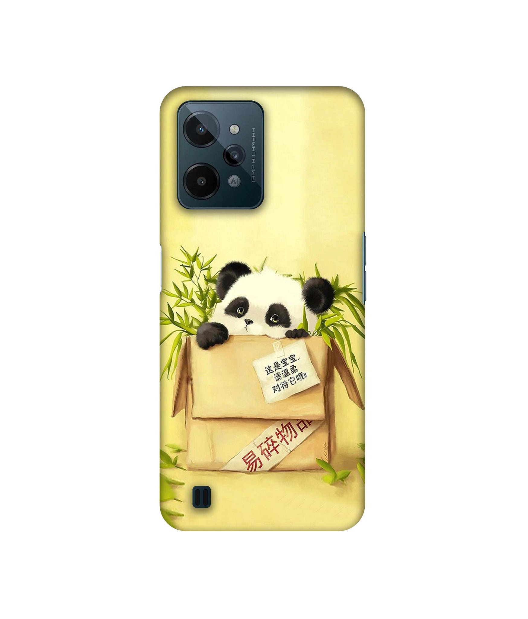 Panda In Box Designer Hard Back Cover for Realme C31 4G