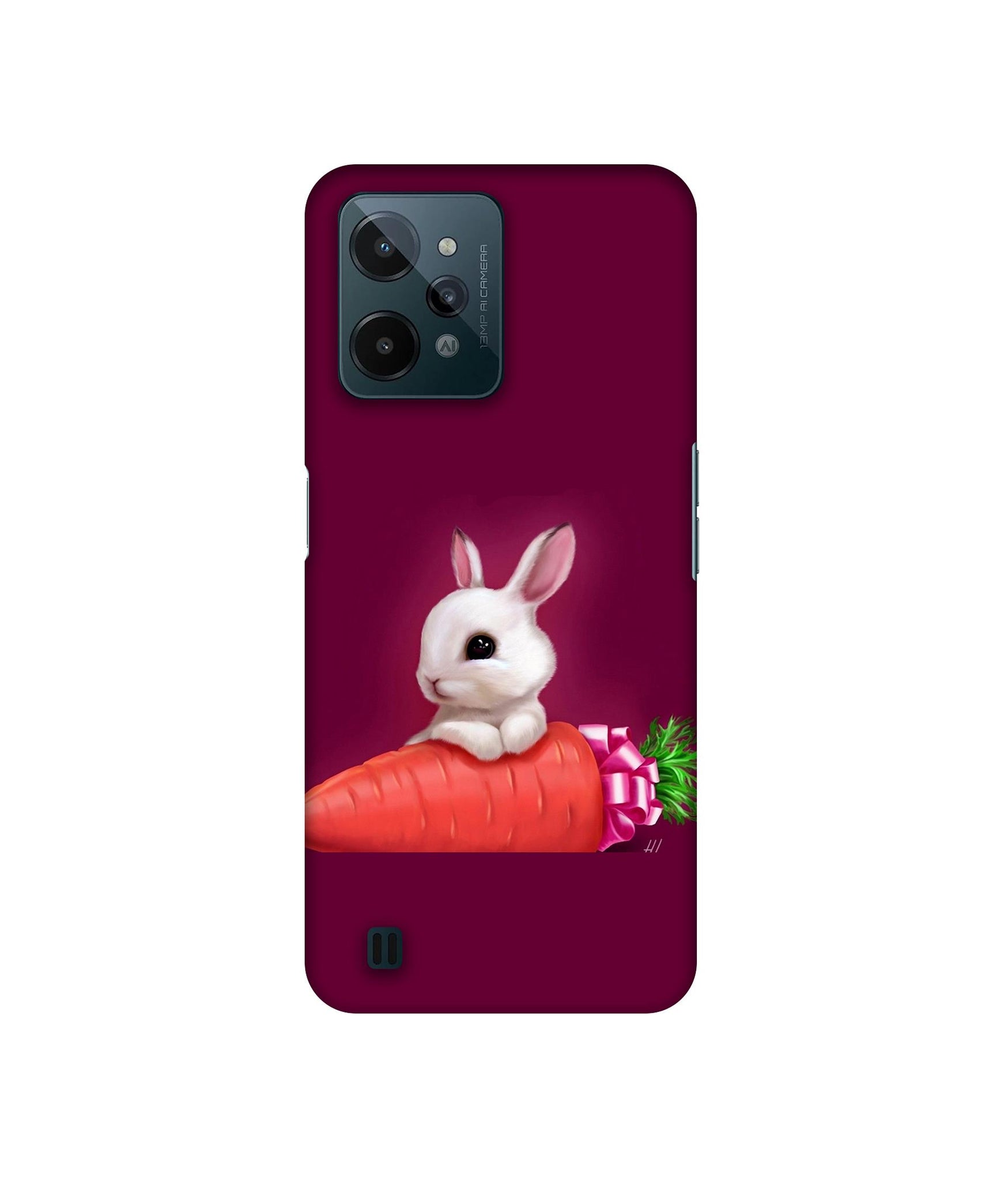Bunny With Carrot Designer Hard Back Cover for Realme C31 4G