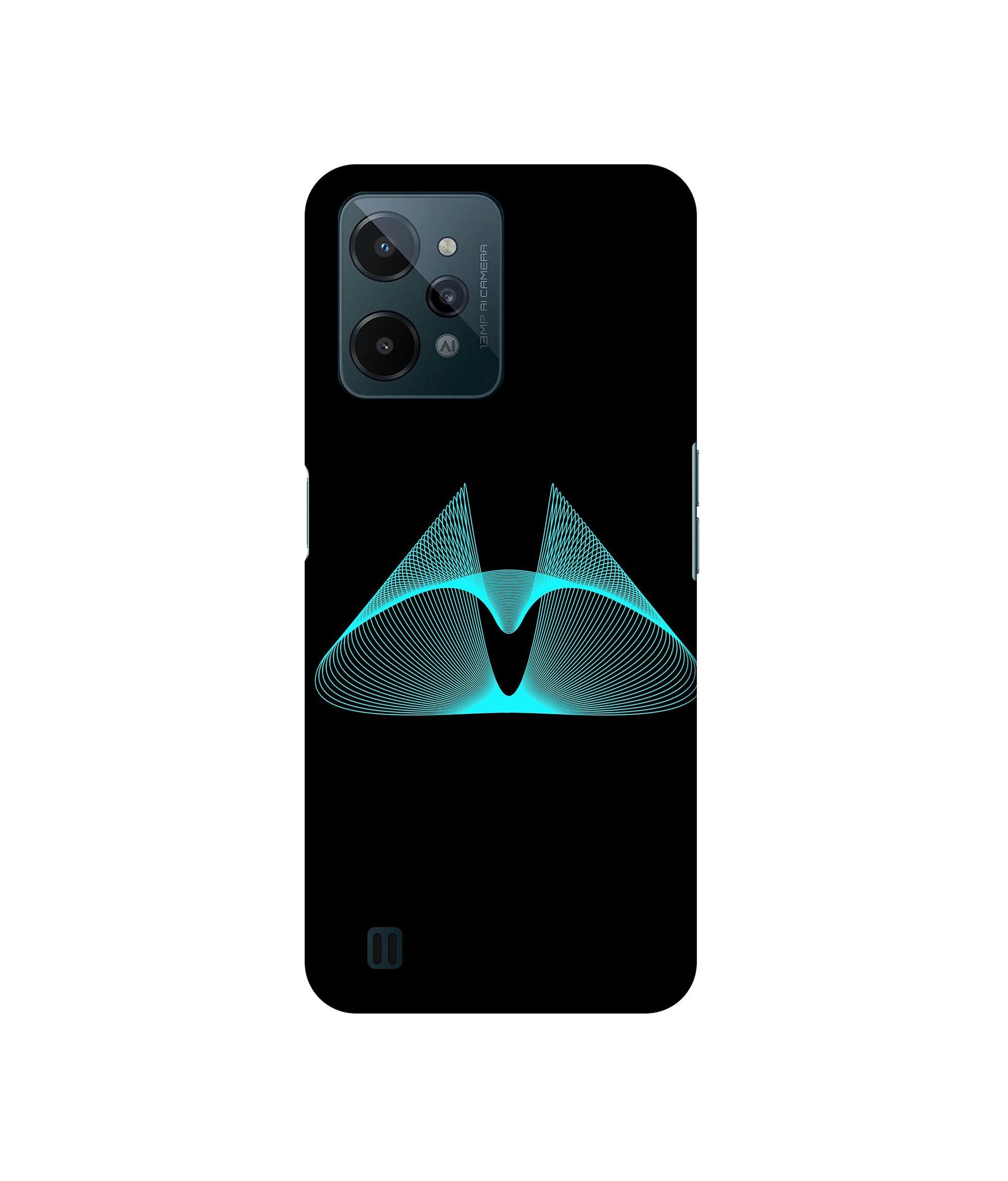 Mesh Shape Glitter Designer Hard Back Cover for Realme C31 4G