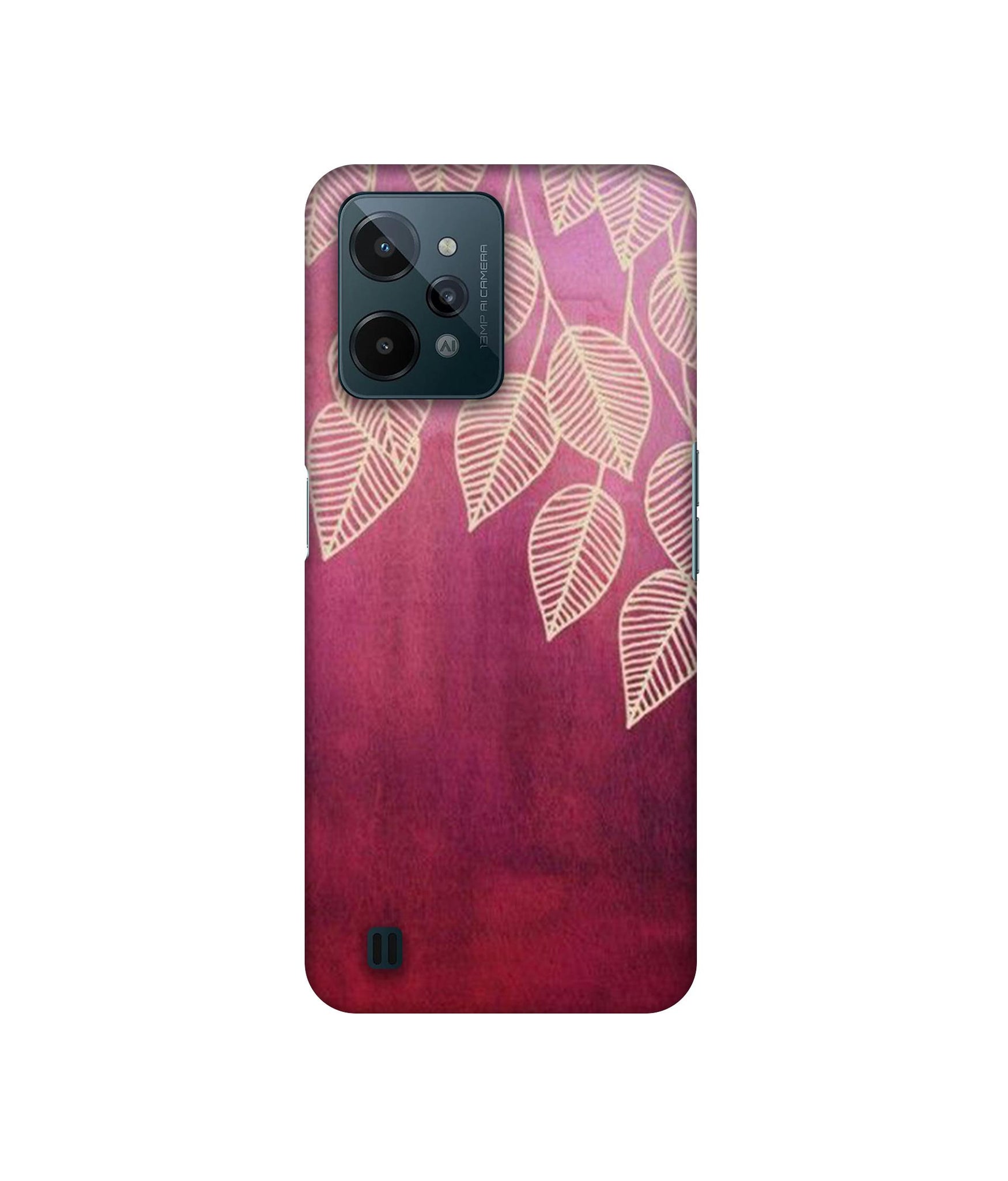 Leaf Pattern Designer Hard Back Cover for Realme C31 4G
