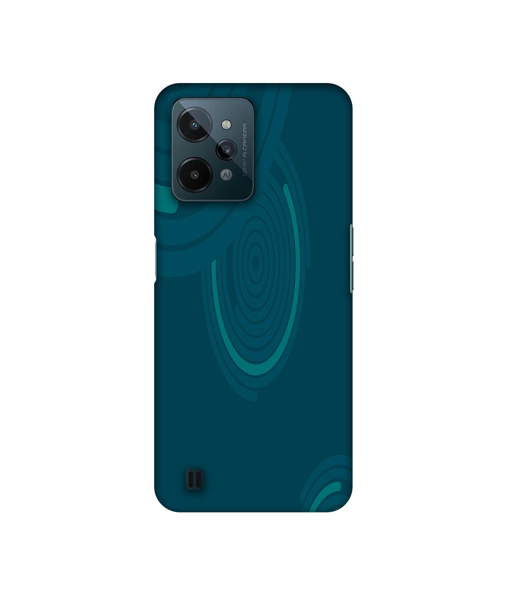 Round Texture Designer Hard Back Cover for Realme C31 4G