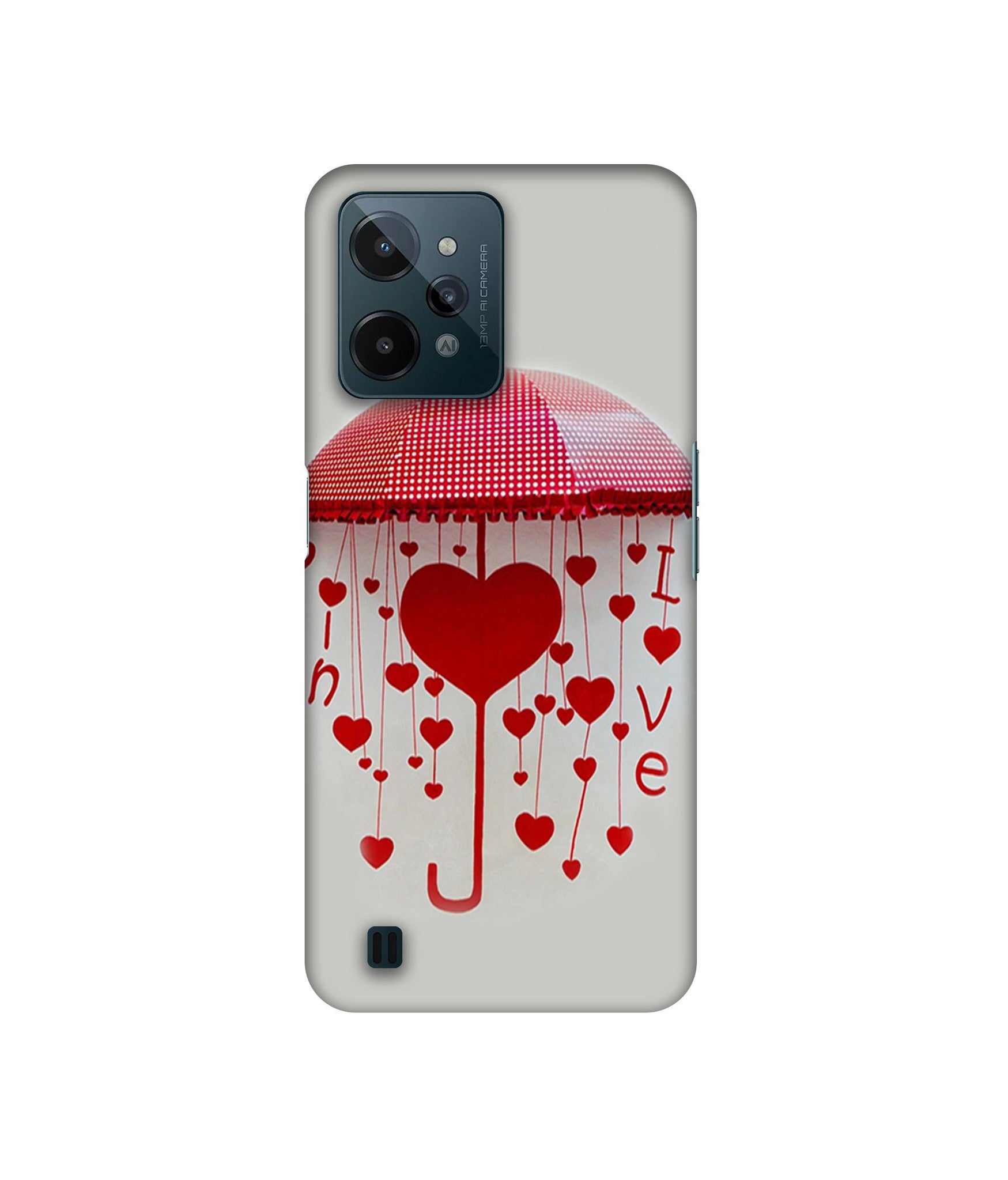 Love Heart Designer Hard Back Cover for Realme C31 4G