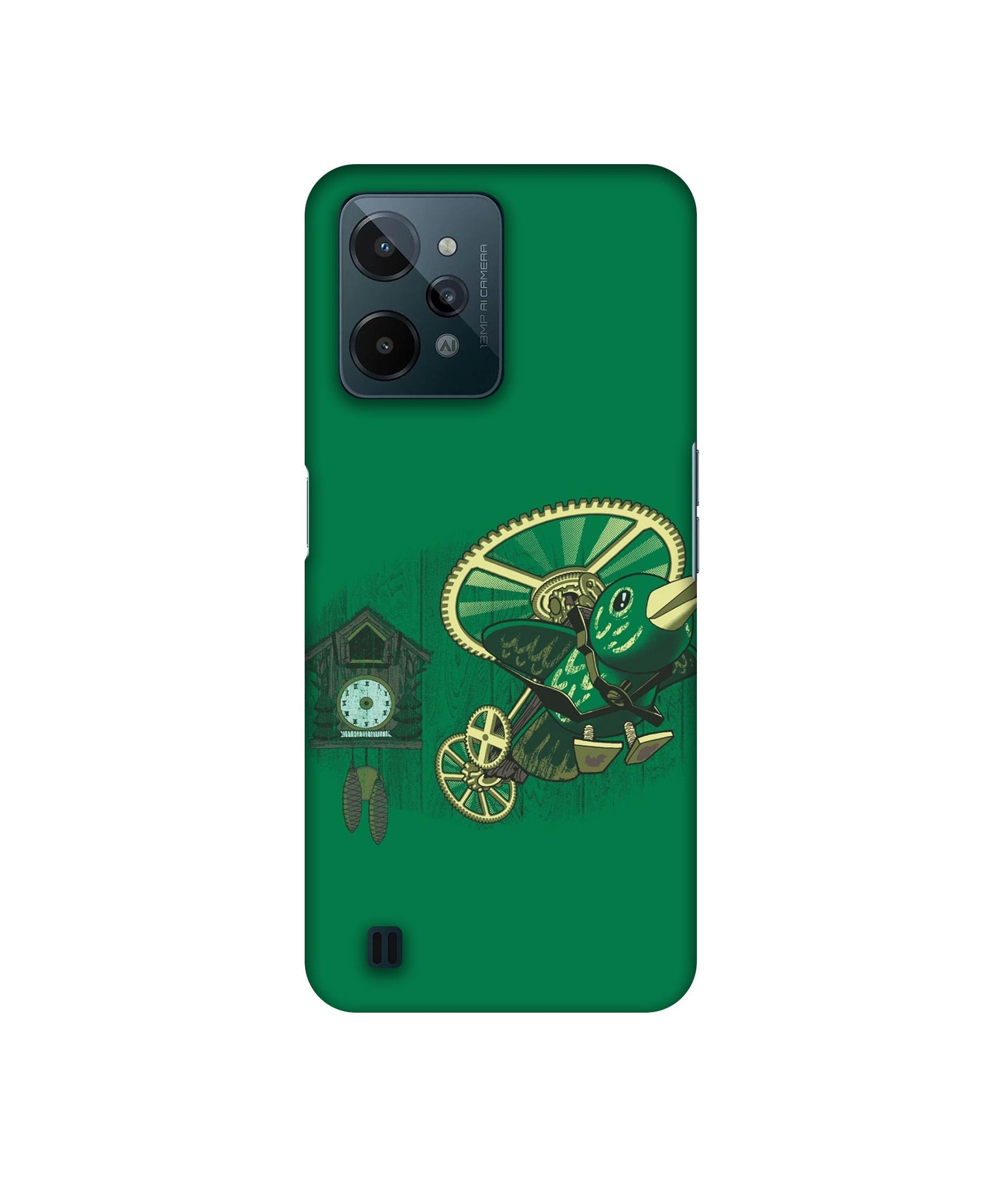 Clock Bird Designer Hard Back Cover for Realme C31 4G