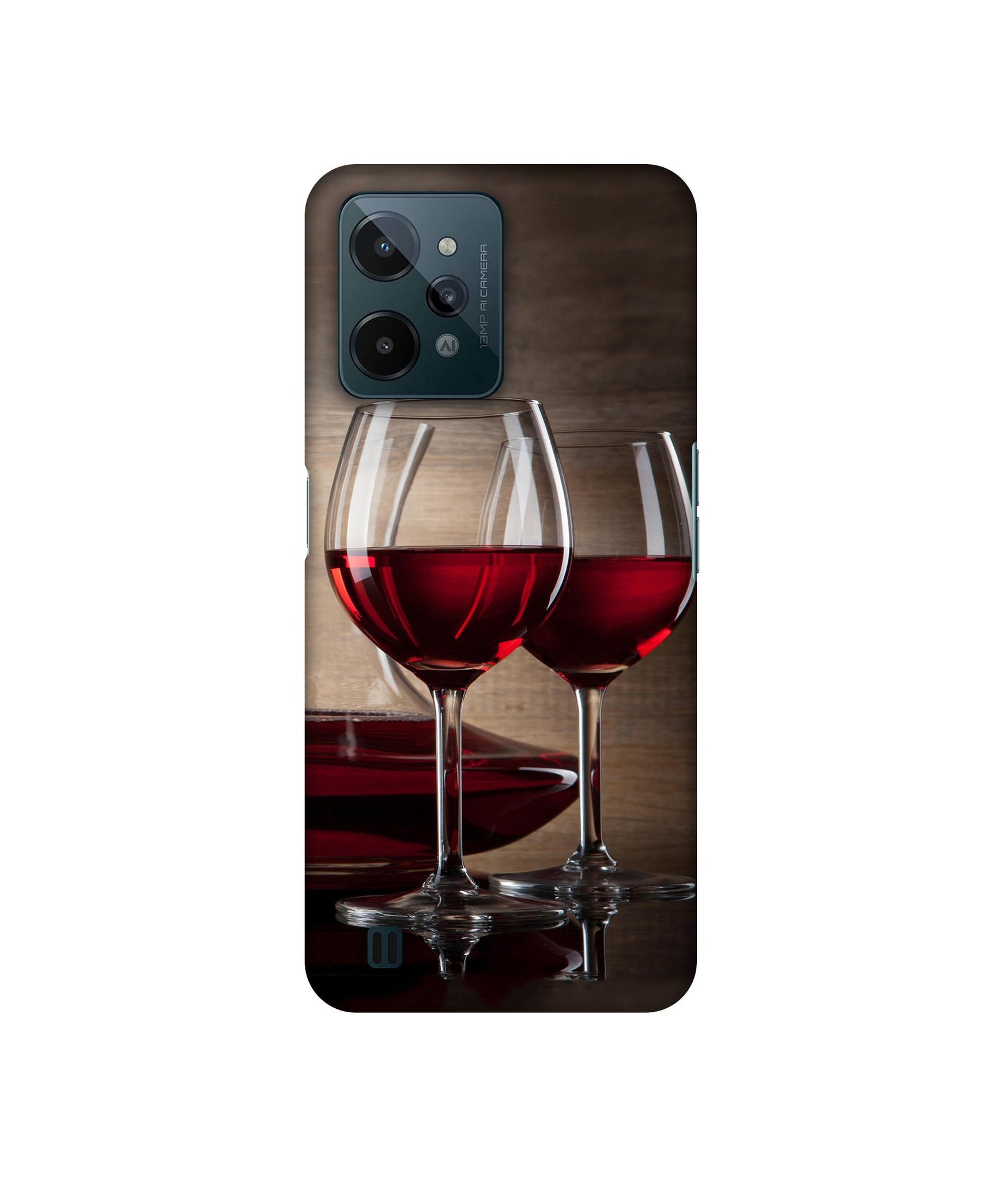 Wine Glass Designer Hard Back Cover for Realme C31 4G