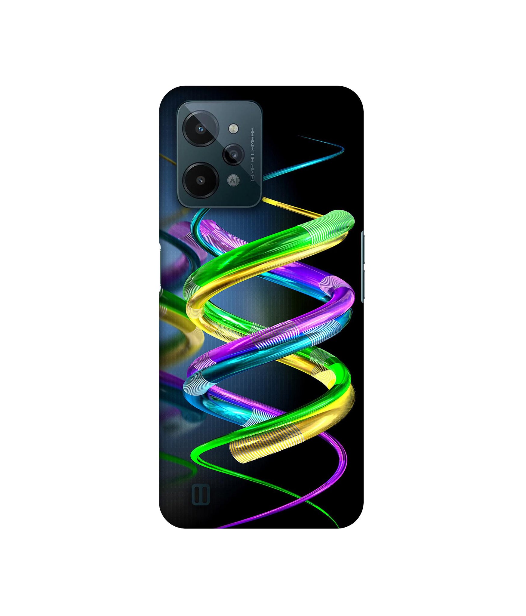 3D Spiral Designer Hard Back Cover for Realme C31 4G