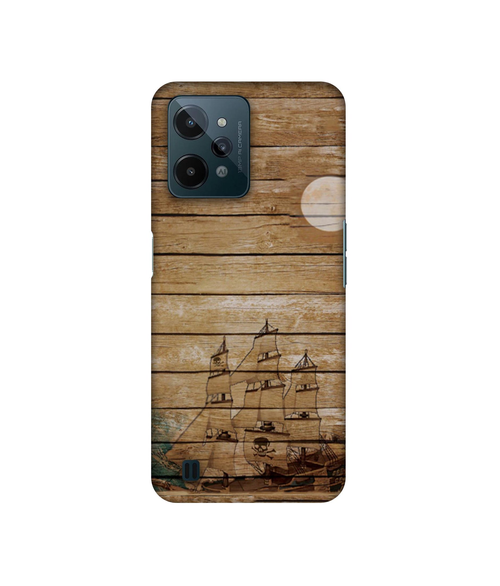 Wooden Pattern Designer Hard Back Cover for Realme C31 4G
