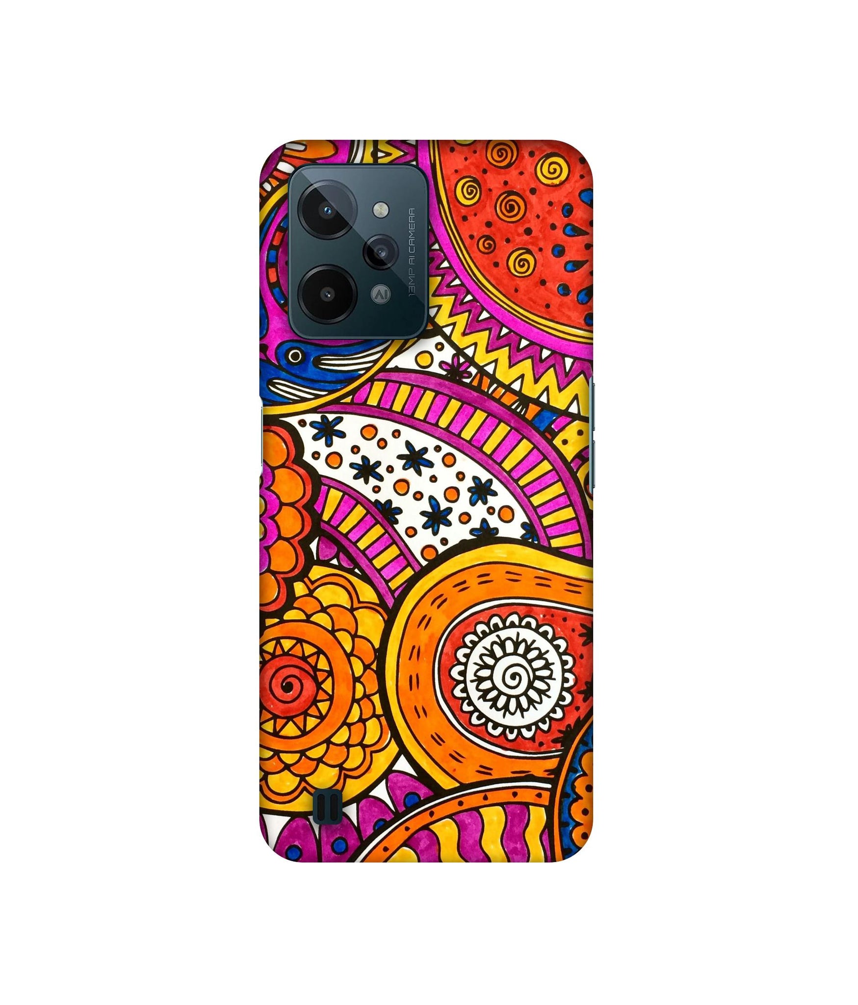 Rangoli Paisley Art Designer Hard Back Cover for Realme C31 4G