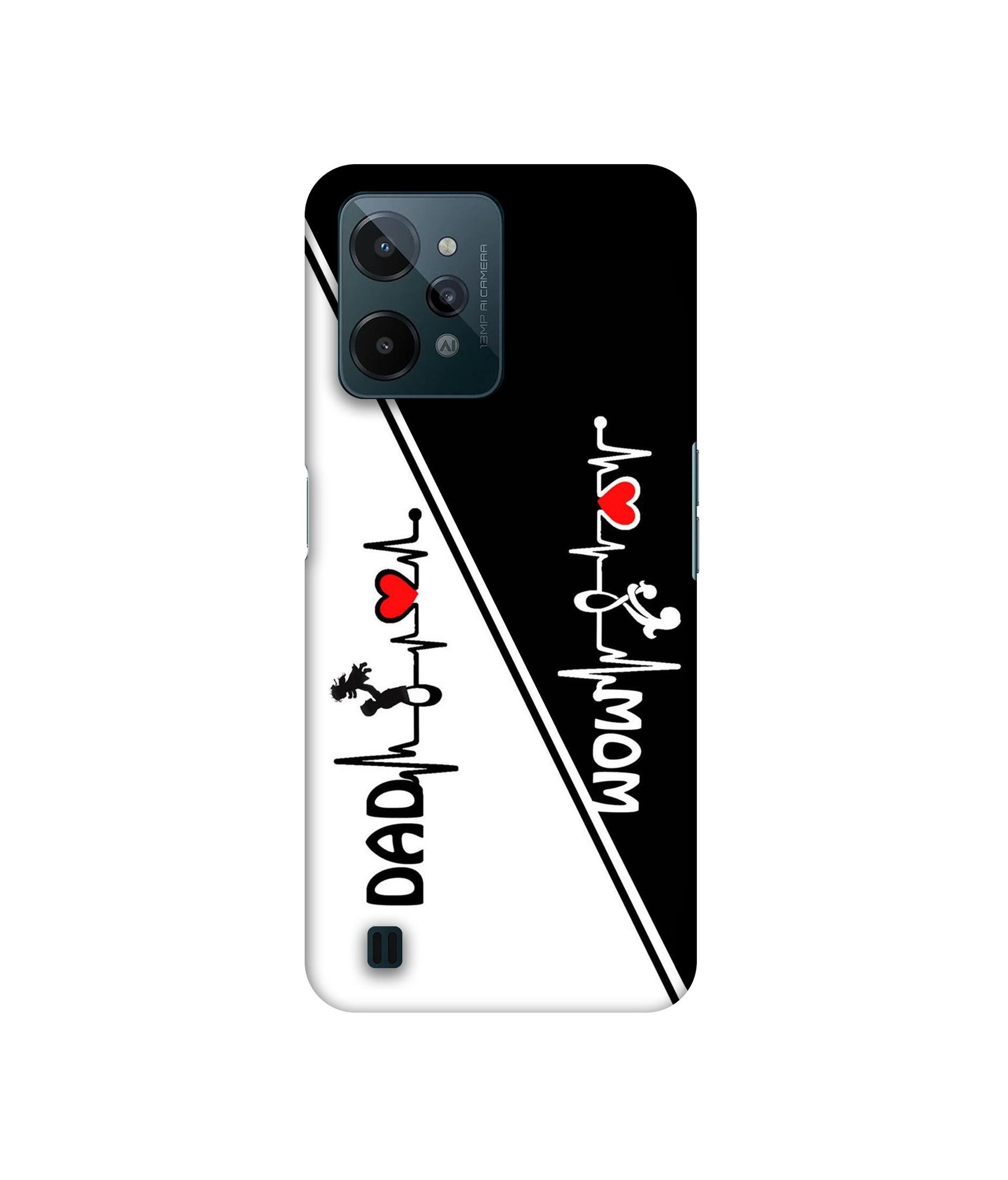 Mom and Dad Lover Designer Hard Back Cover for Realme C31 4G