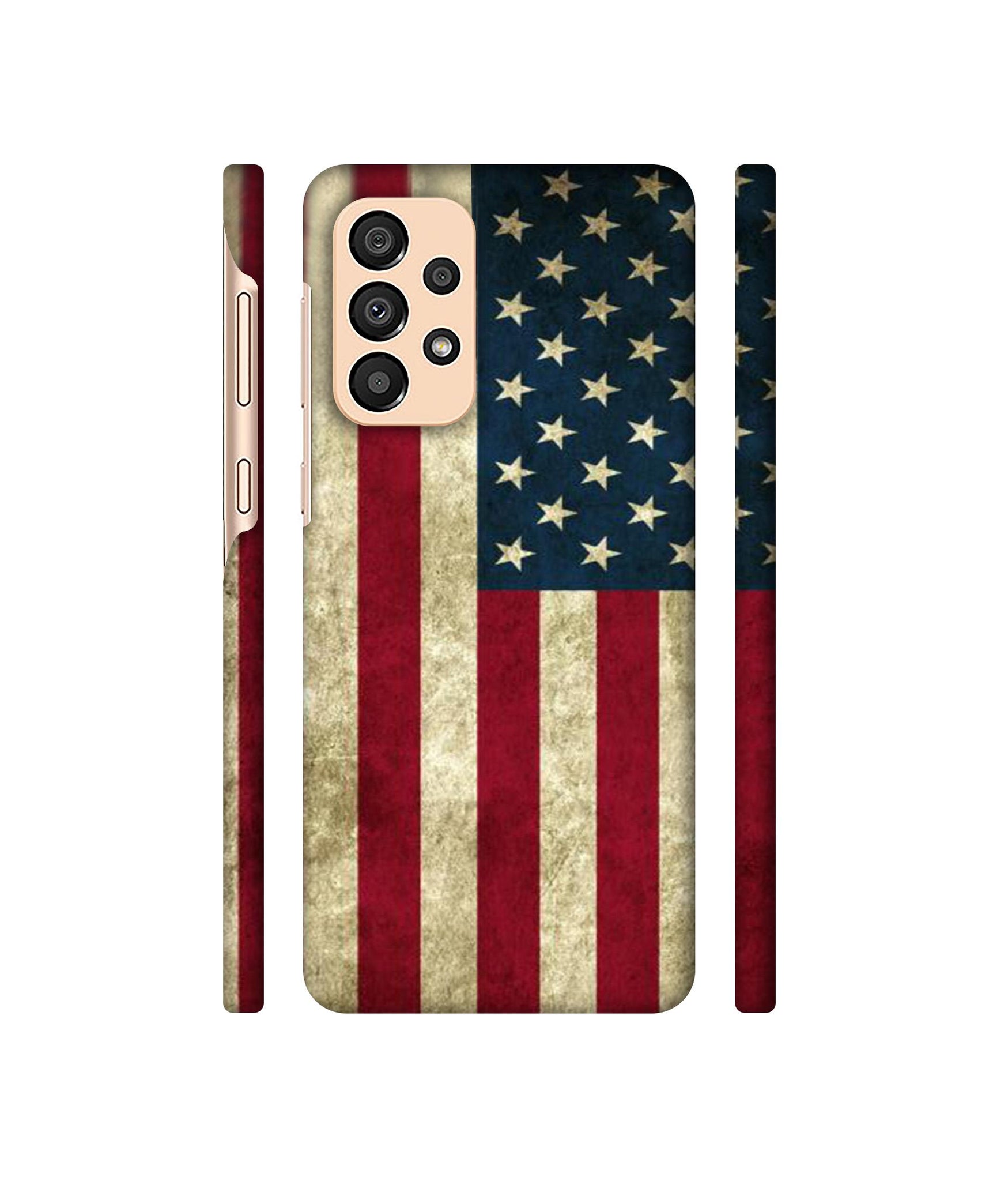 Vingate USA Flag Designer Hard Back Cover for Samsung Galaxy A33 5G