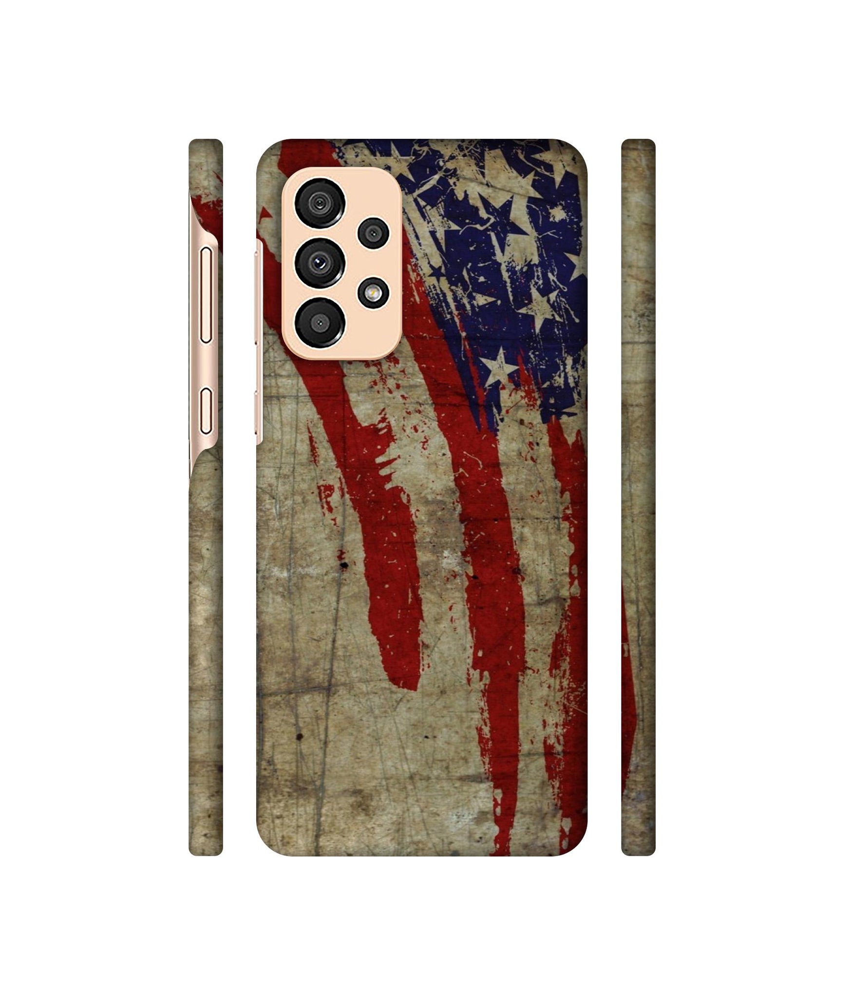 Vintage American Flag Designer Hard Back Cover for Samsung Galaxy A33 5G